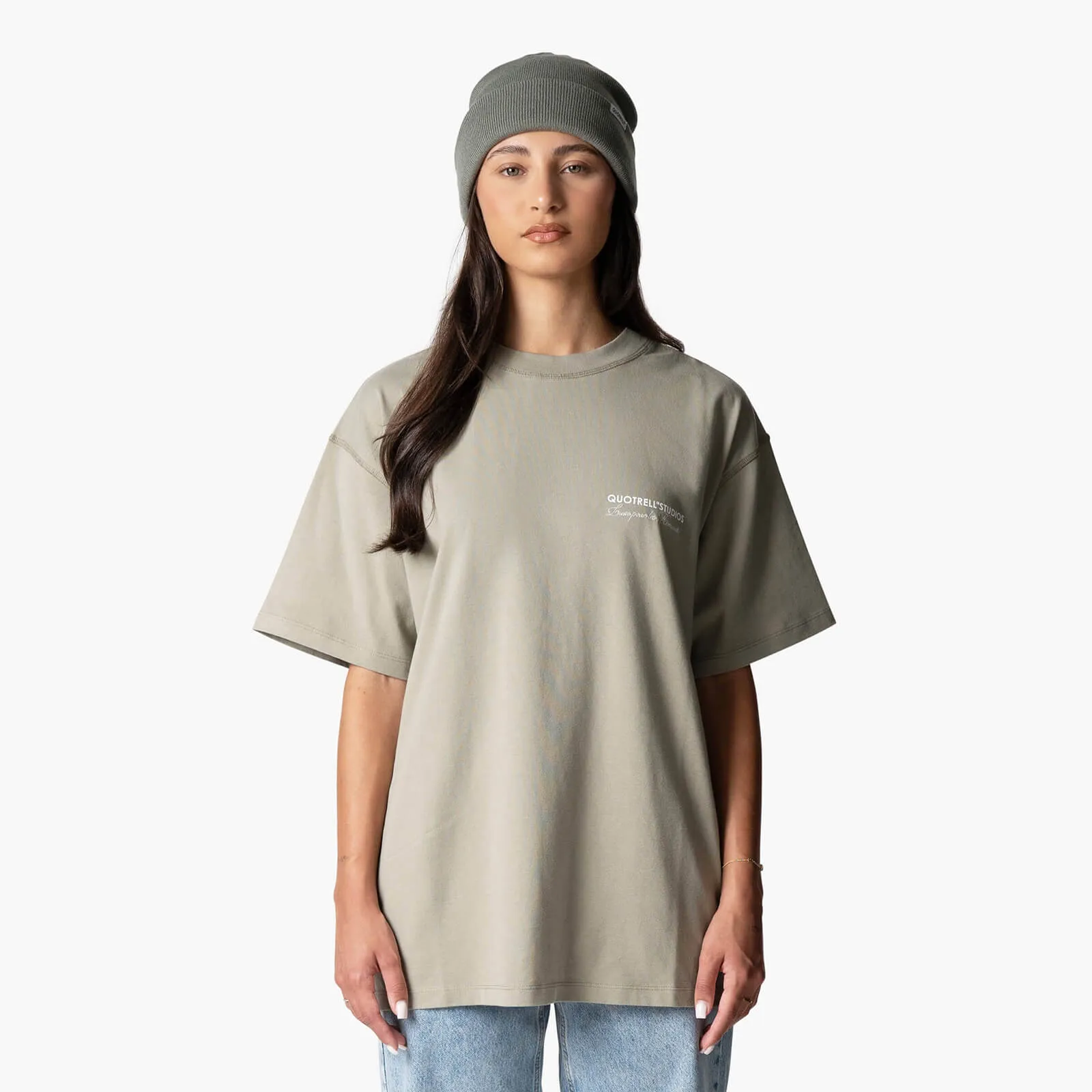 STUDIOS TEE | FADED OLIVE/WHITE