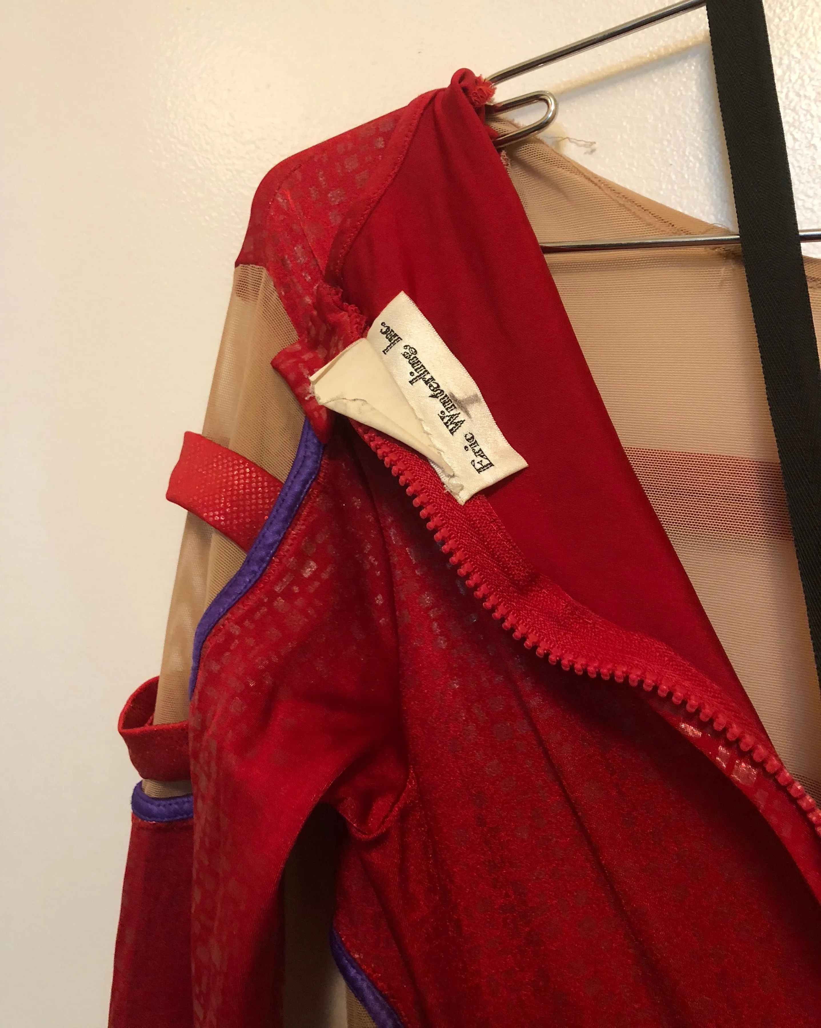 TABOO - Broadway Red Spandex Ensemble Body Suit by Bobby Pearce
