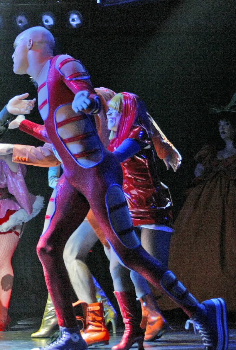 TABOO - Broadway Red Spandex Ensemble Body Suit by Bobby Pearce