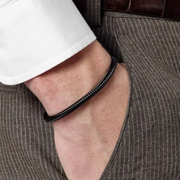 Tateossian Soho Copper Bracelet for Men, Black