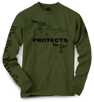 The 2nd Protects The 1st Long Sleeve | Olive Green