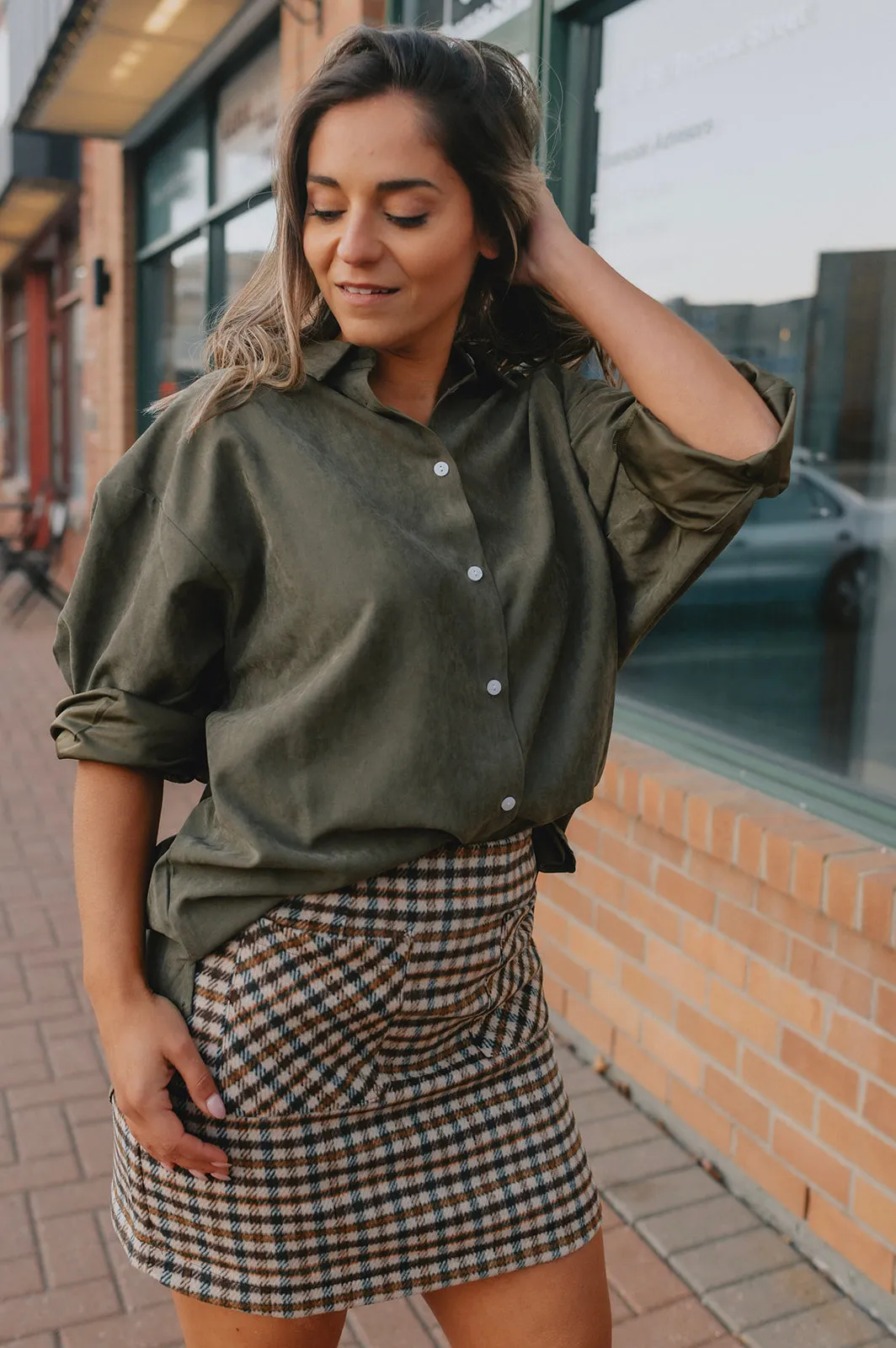 The Menswear Button Shirt - Khaki