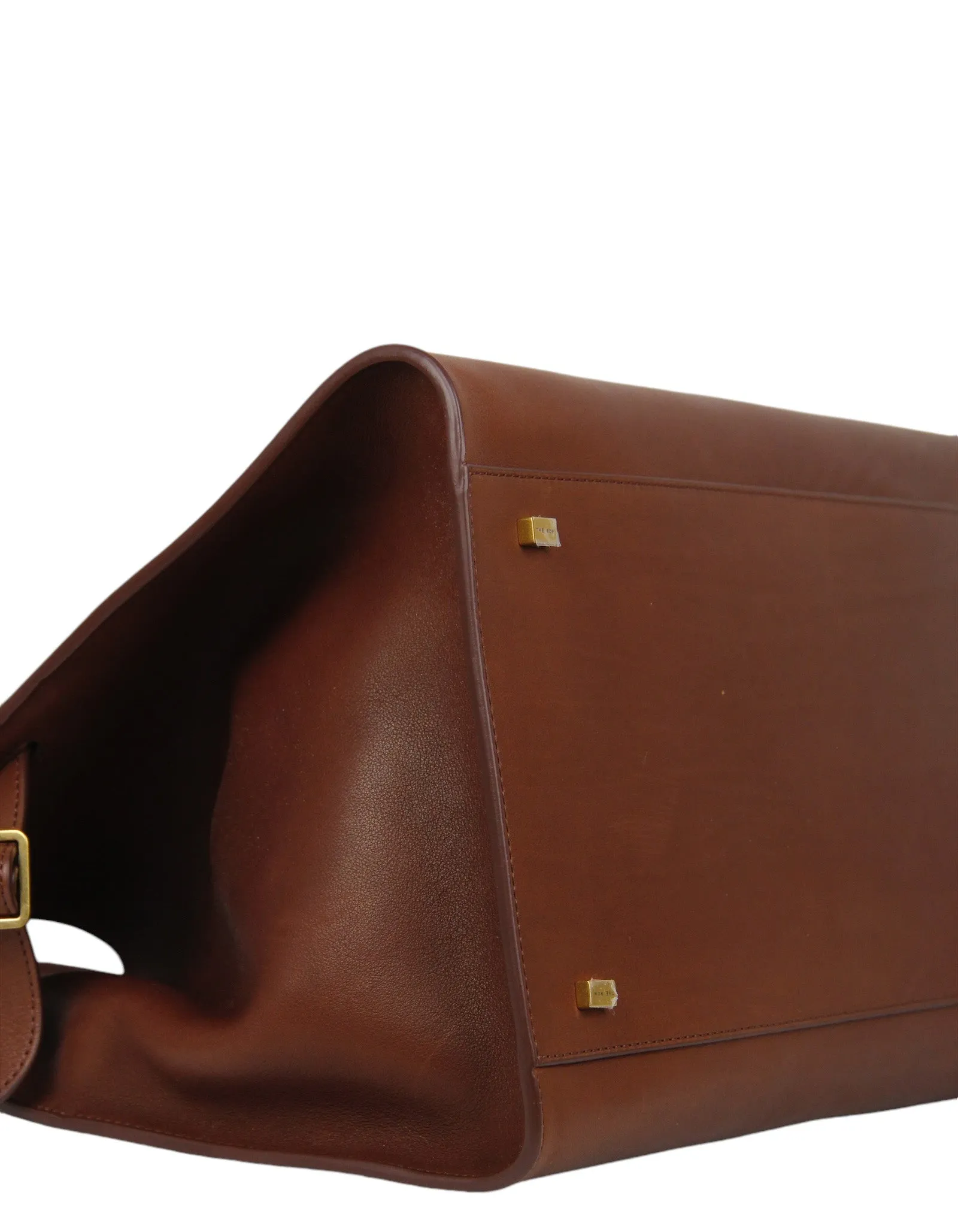The Row New Burgundy Leather Soft Margaux 15 Bag