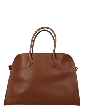 The Row New Burgundy Leather Soft Margaux 15 Bag