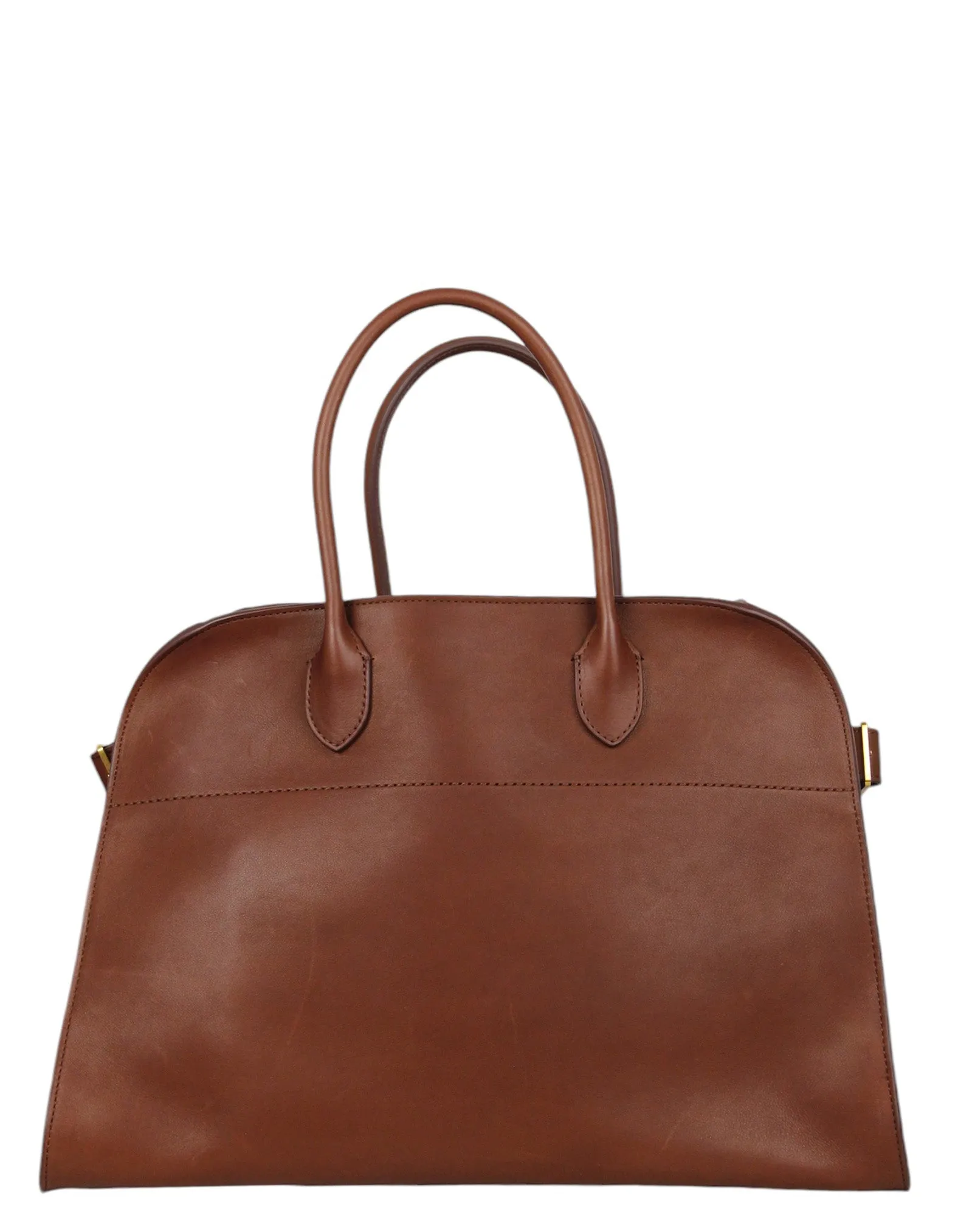 The Row New Burgundy Leather Soft Margaux 15 Bag
