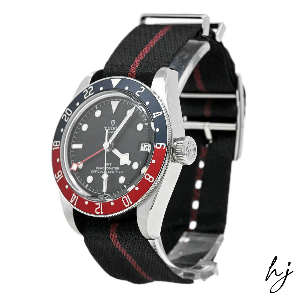 Tudor Men's Black Bay GMT Stainless Steel 41mm Black Dot Dial Watch Reference #: M79830RB