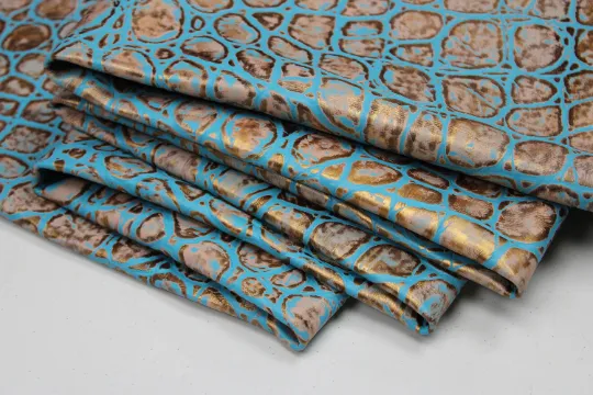 Turquoise Copper EMBOSSED TORTOISE |  12"x12 12"x18", 12"x24" Precuts