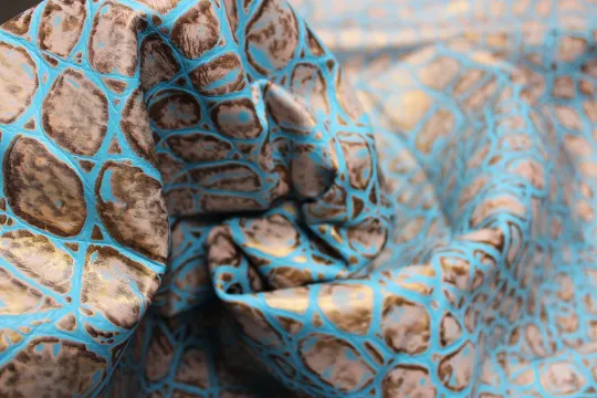 Turquoise Copper EMBOSSED TORTOISE |  12"x12 12"x18", 12"x24" Precuts