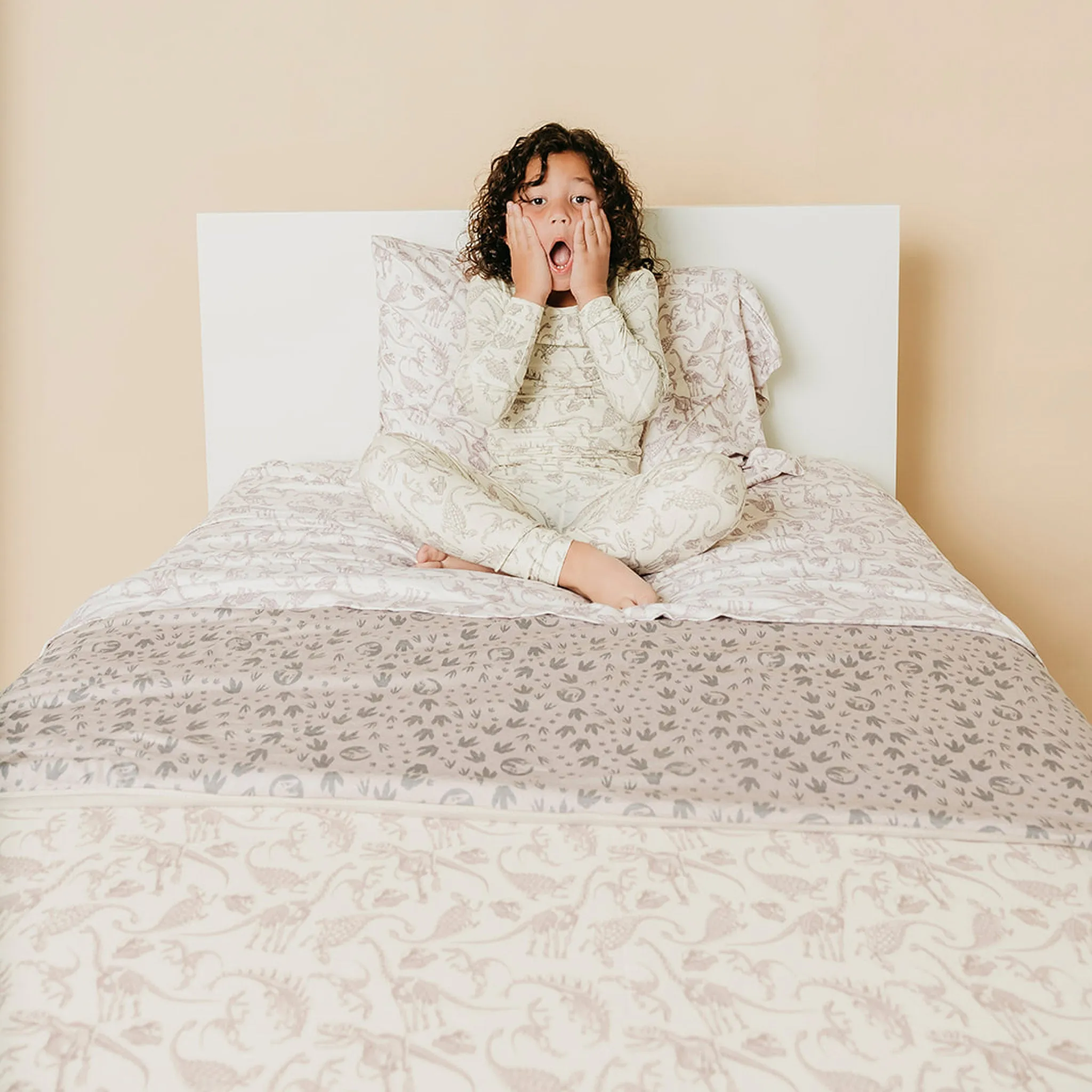 Twin Cloud Comforter - Jurassic Park Fossils
