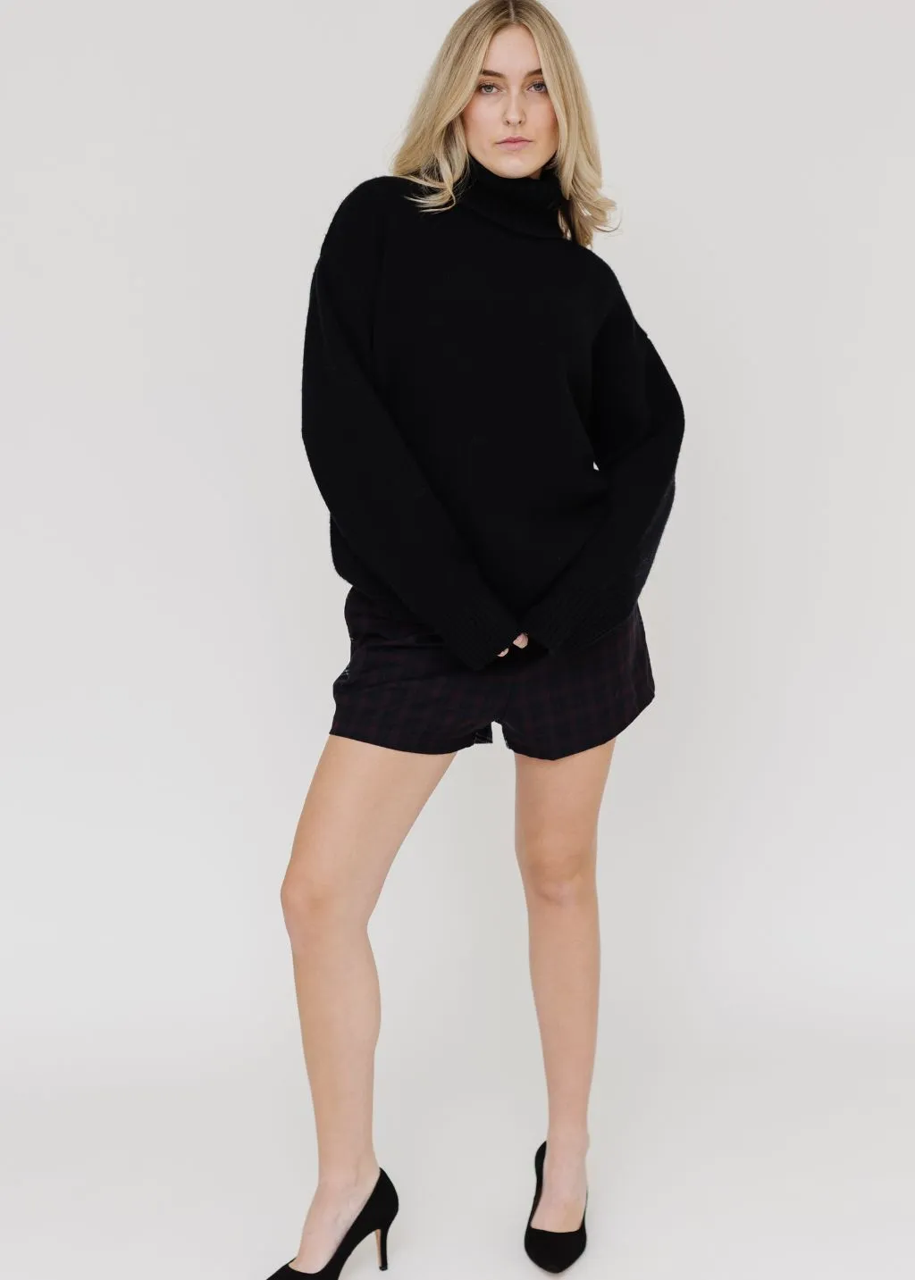 UN/PAIR Boxerina Shorts in Burgundy/Blue Tartan