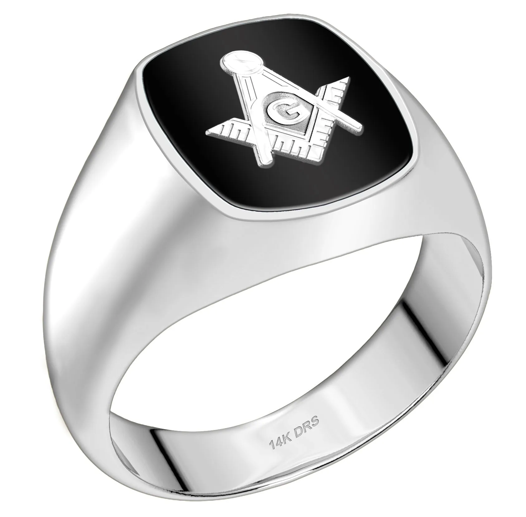 US Jewels Masonic Customizable Men's 14k or 10k Gold Masonic Rings