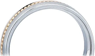 Verragio White & Rose Gold Men's Wedding Band