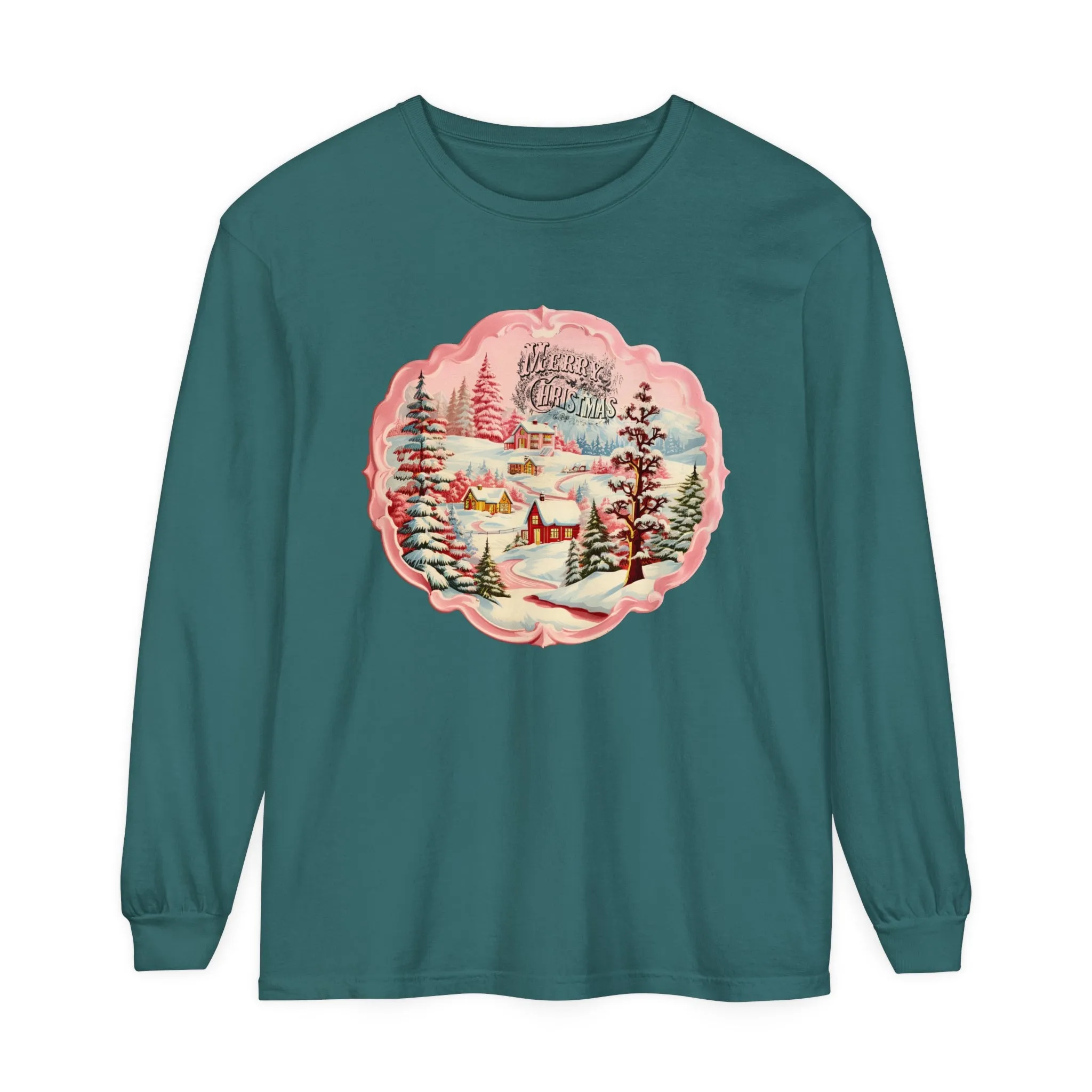 Vintage Christmas Long Sleeve Tshirt*