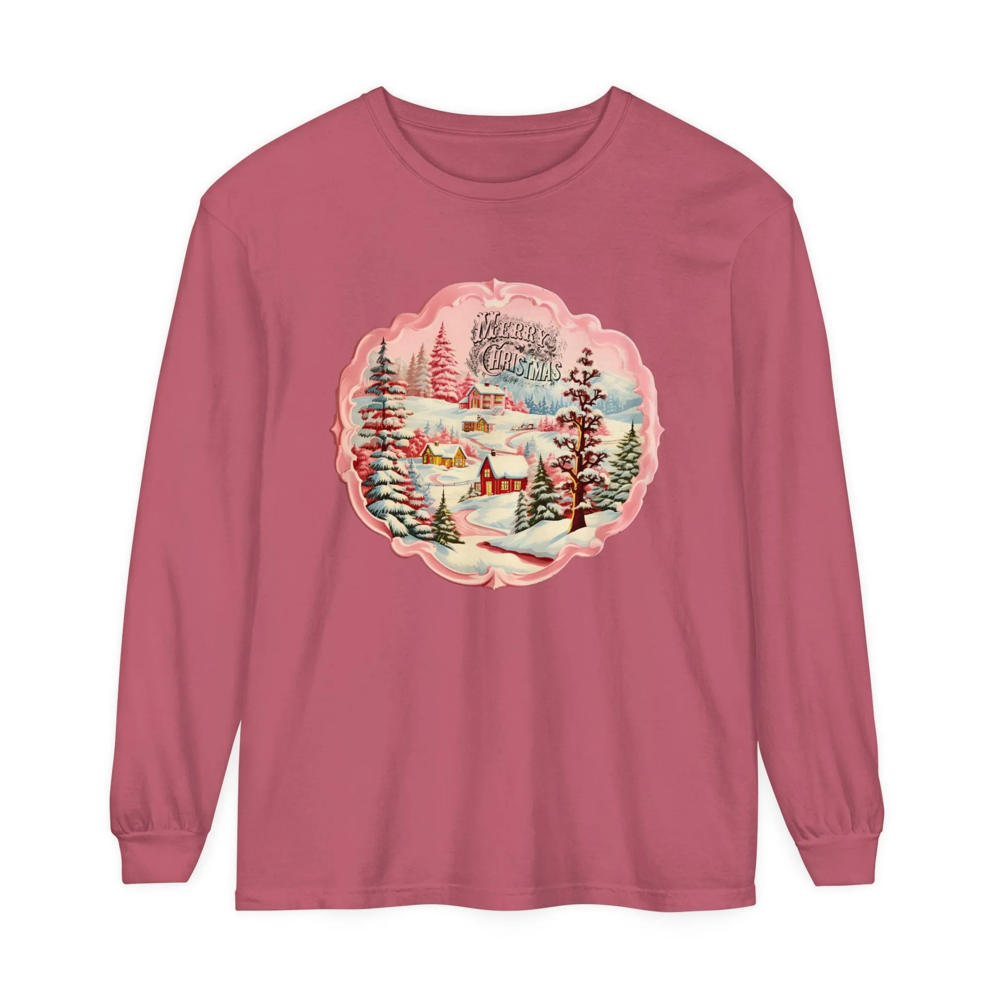 Vintage Christmas Long Sleeve Tshirt*