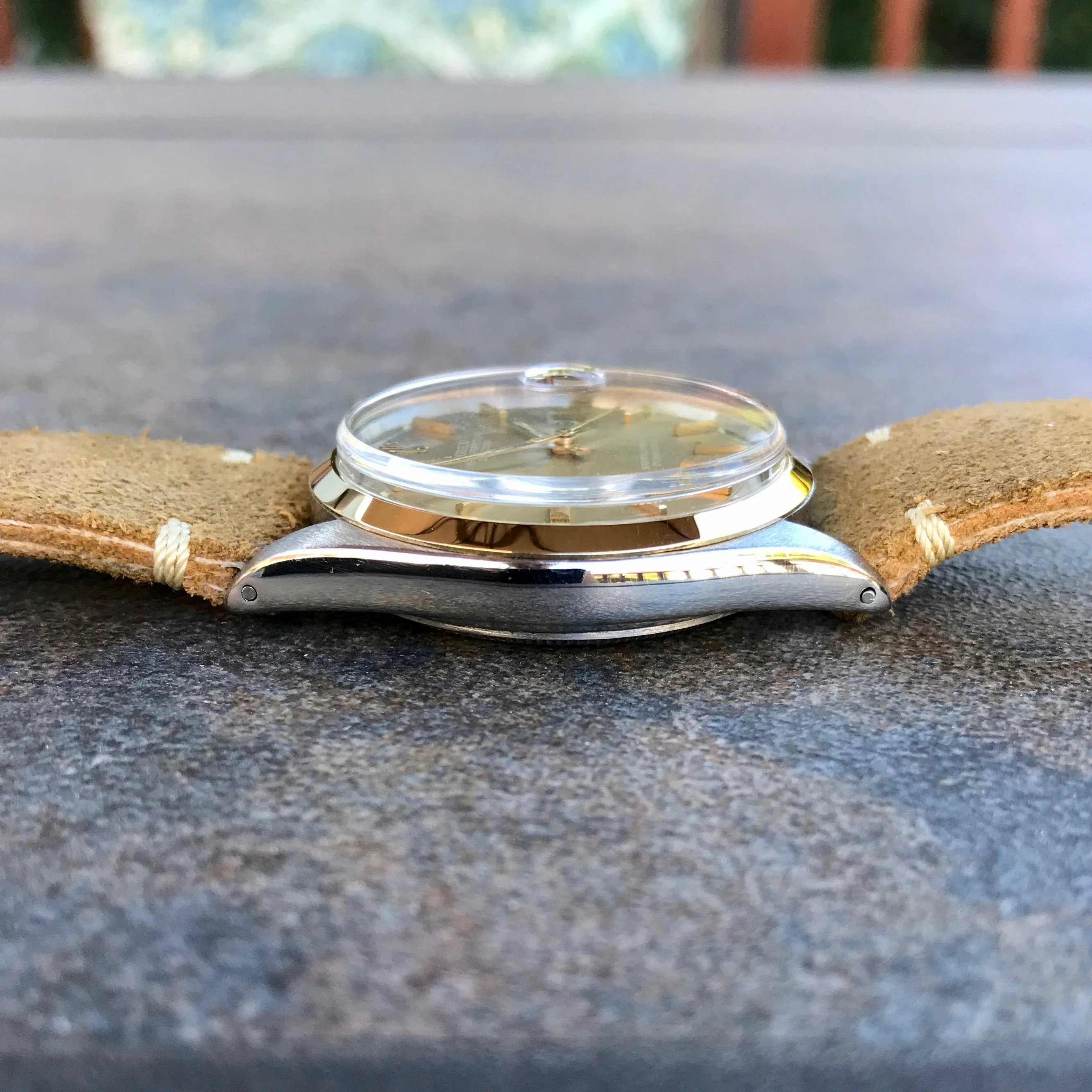 Vintage Rolex 1601 1601/3 Sigma Dial Metallic Caliber 1560 Steel Gold Wristwatch 1966