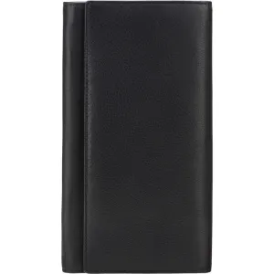 Visconti Black Leather Clutch Bag