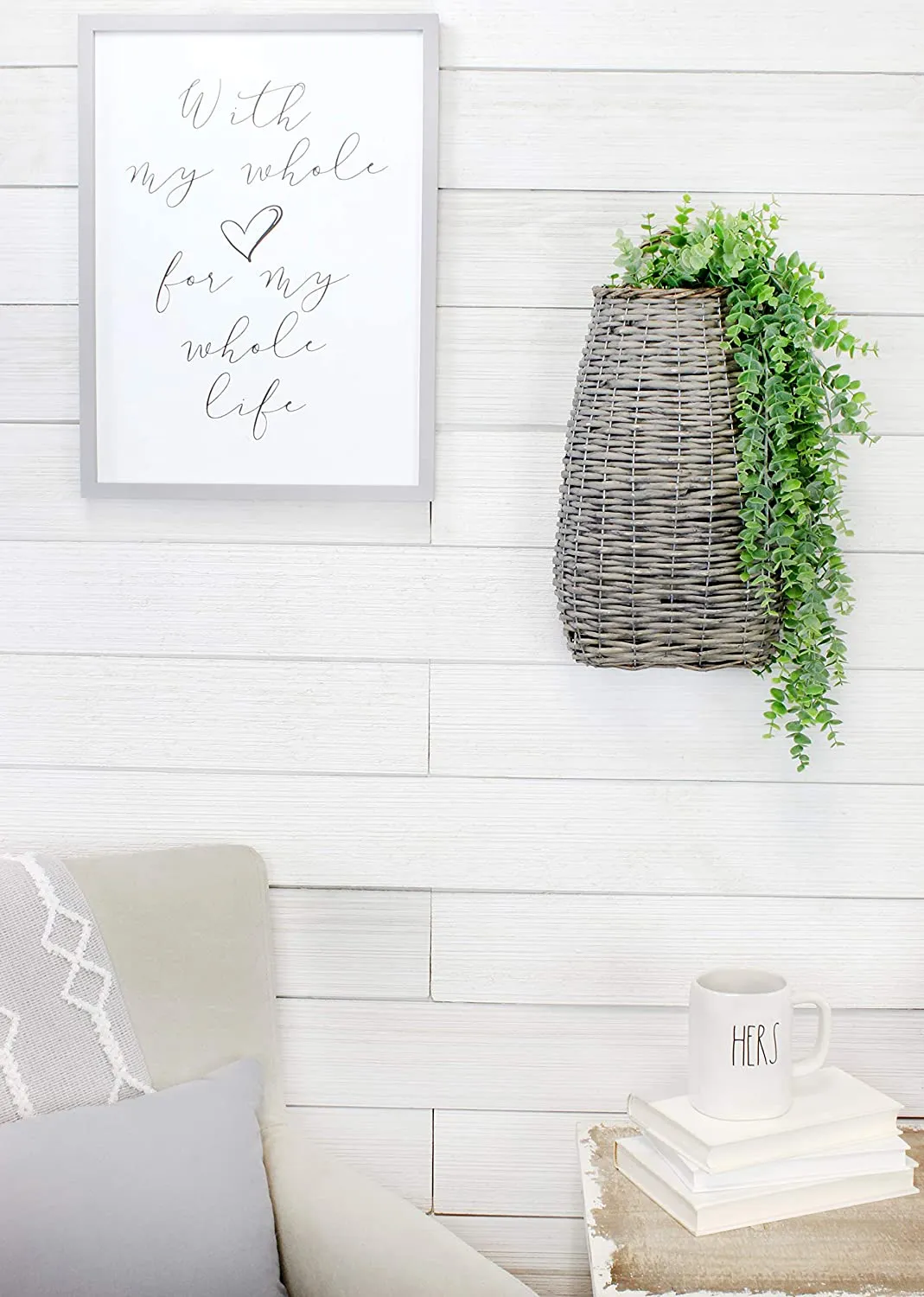 Wall Hanging Pocket Basket (Gray, Case of 4)