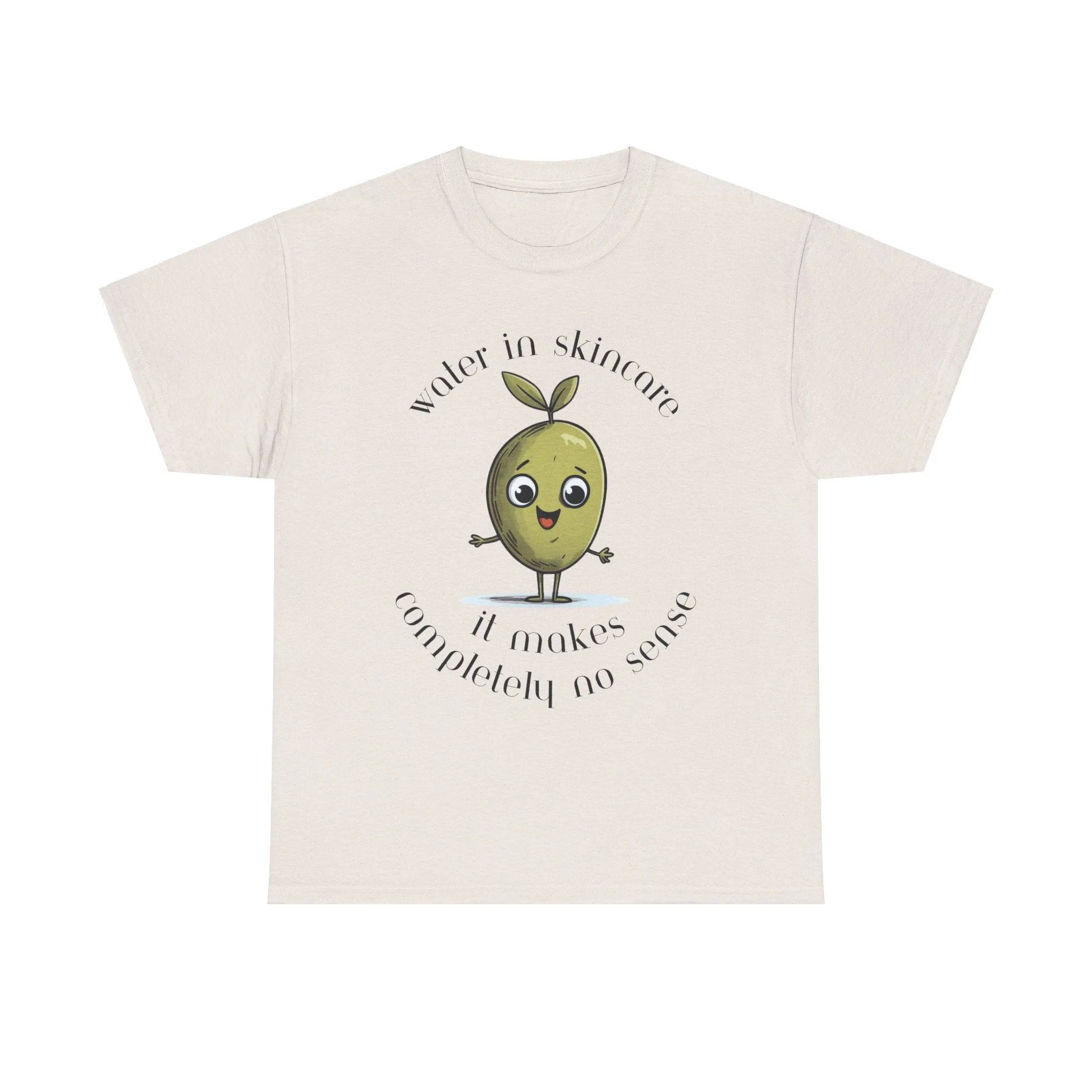 Water in skincare / olive trees / olive cartoon / Unisex Heavy Cotton Tee