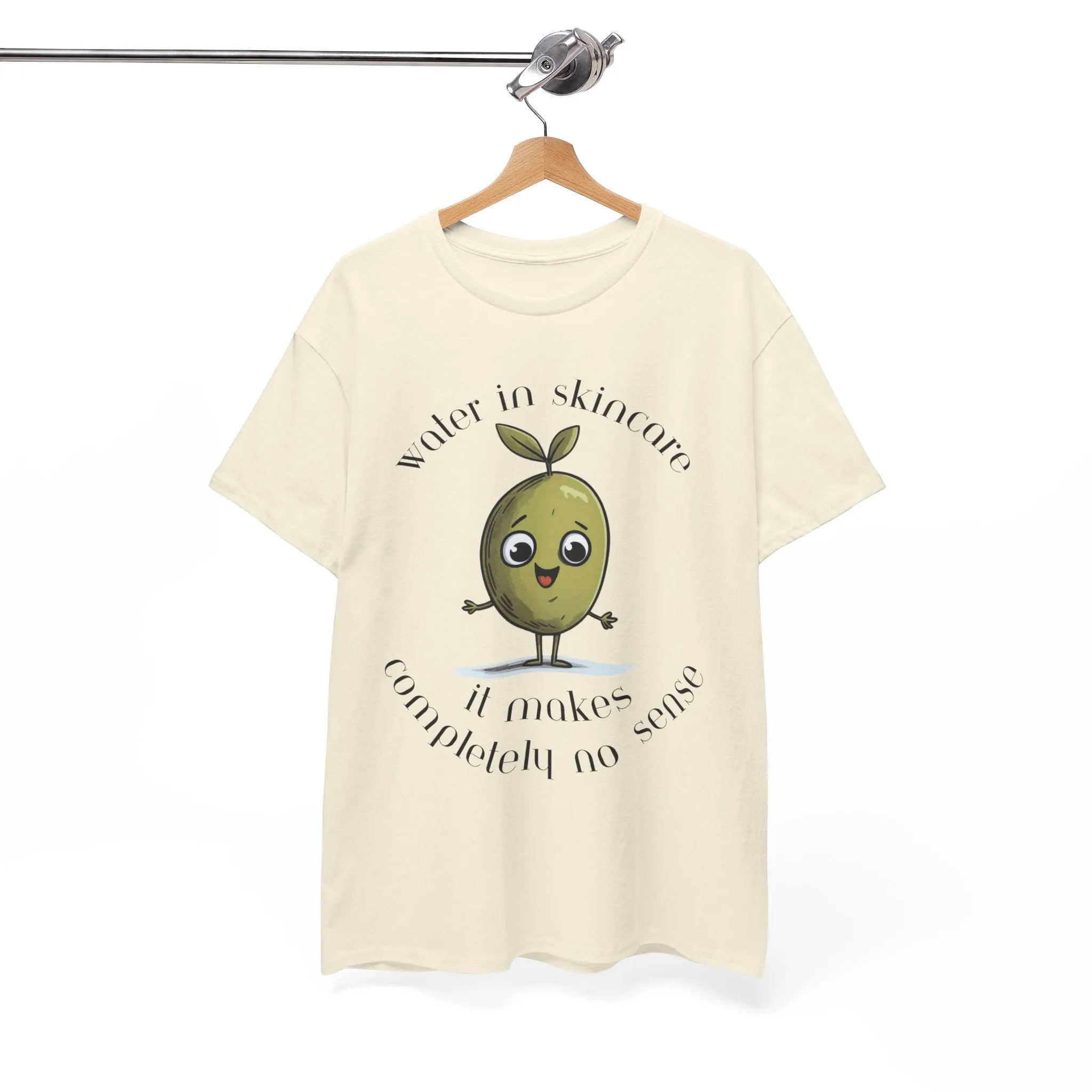 Water in skincare / olive trees / olive cartoon / Unisex Heavy Cotton Tee