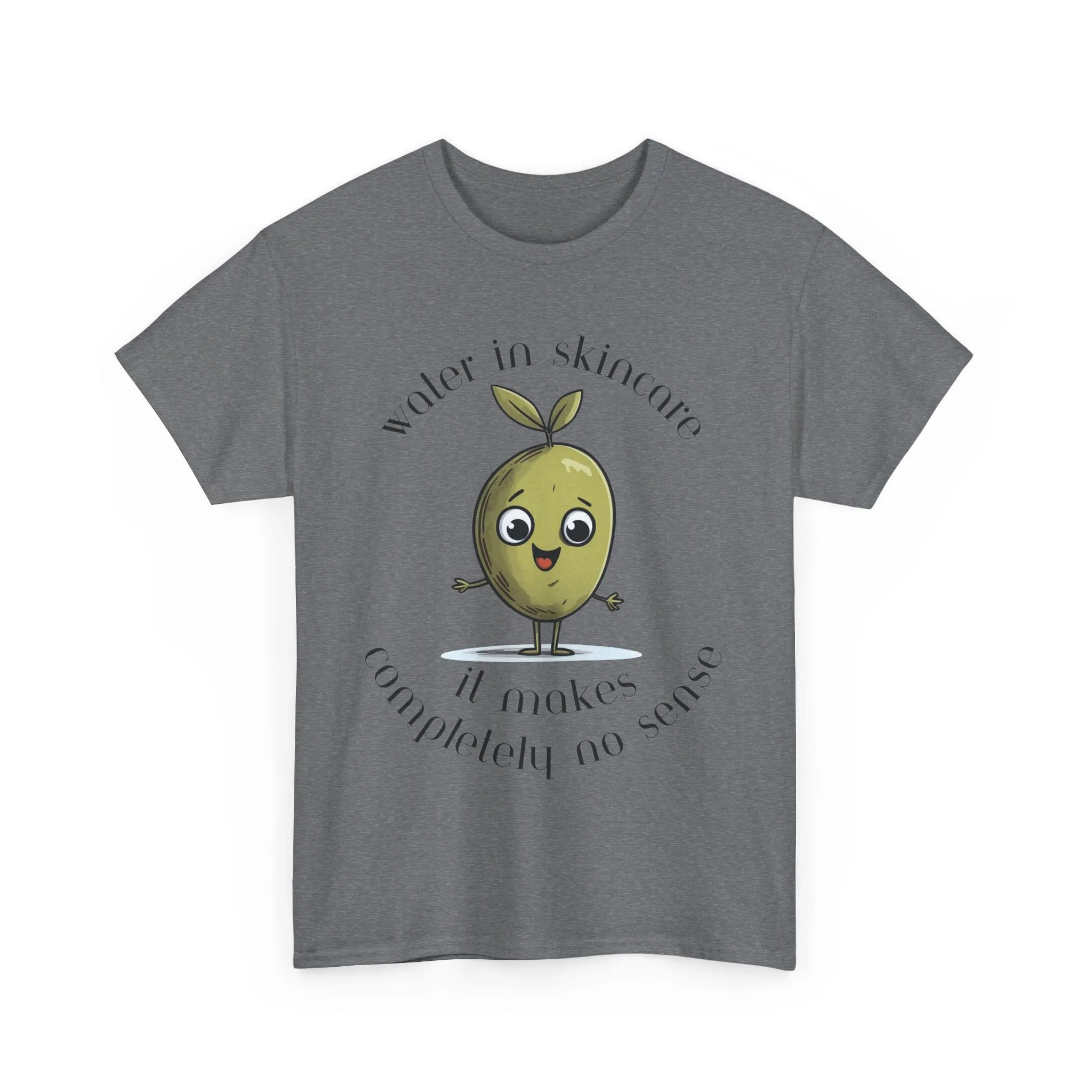 Water in skincare / olive trees / olive cartoon / Unisex Heavy Cotton Tee
