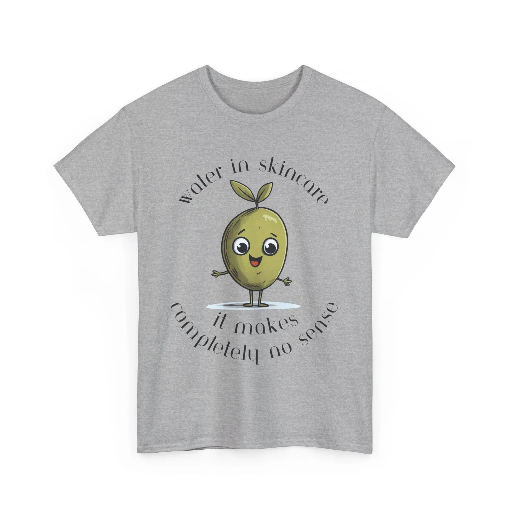 Water in skincare / olive trees / olive cartoon / Unisex Heavy Cotton Tee