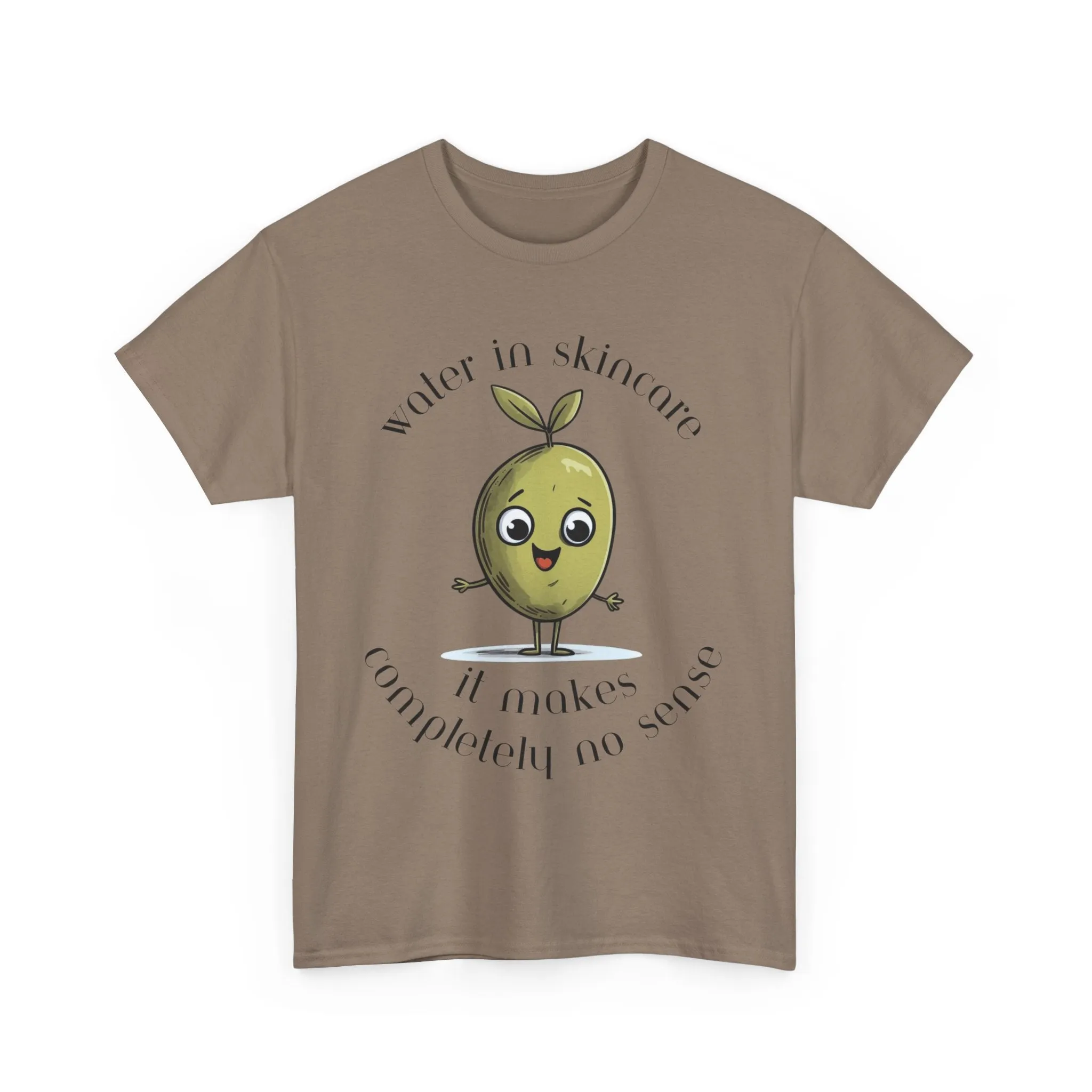 Water in skincare / olive trees / olive cartoon / Unisex Heavy Cotton Tee