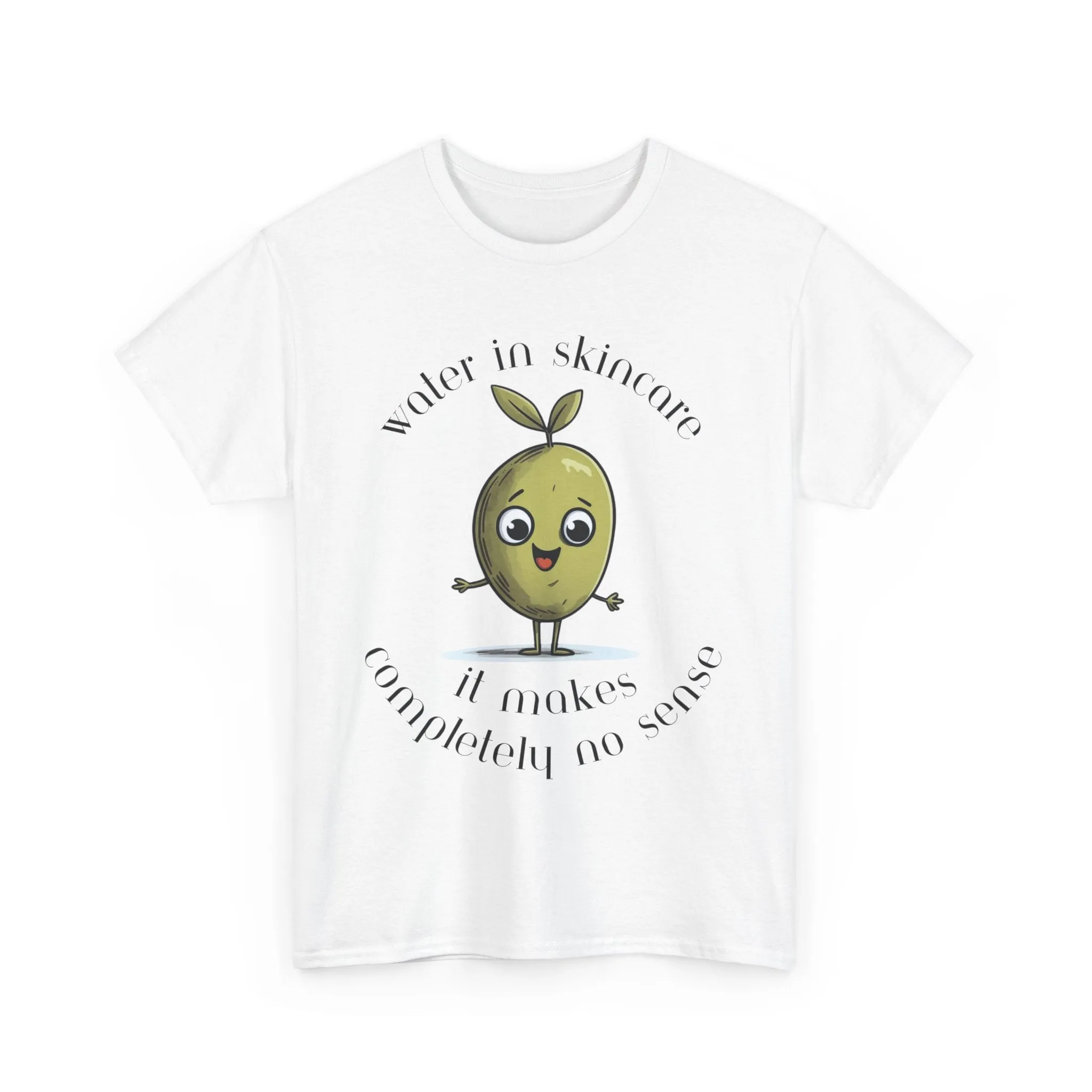 Water in skincare / olive trees / olive cartoon / Unisex Heavy Cotton Tee