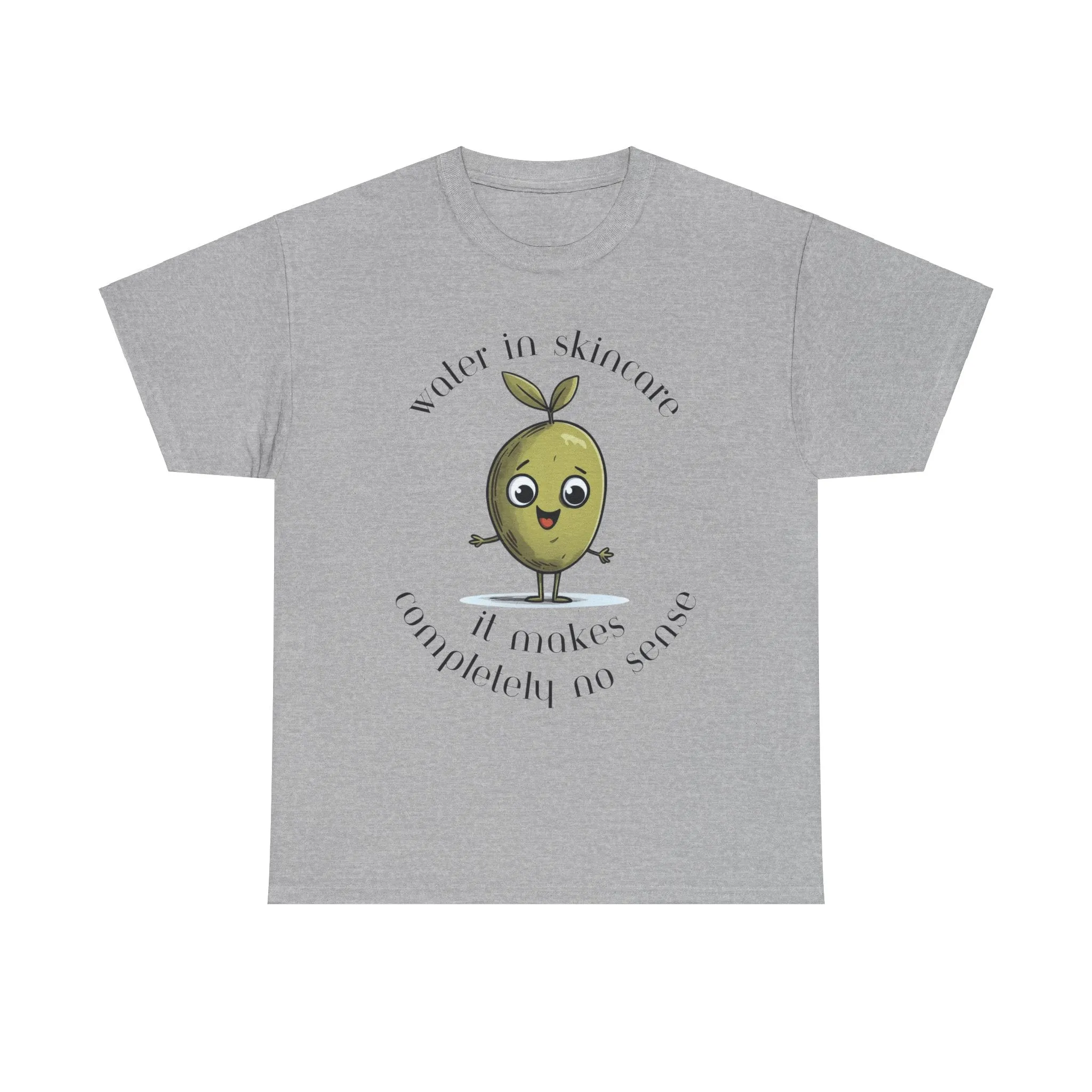 Water in skincare / olive trees / olive cartoon / Unisex Heavy Cotton Tee