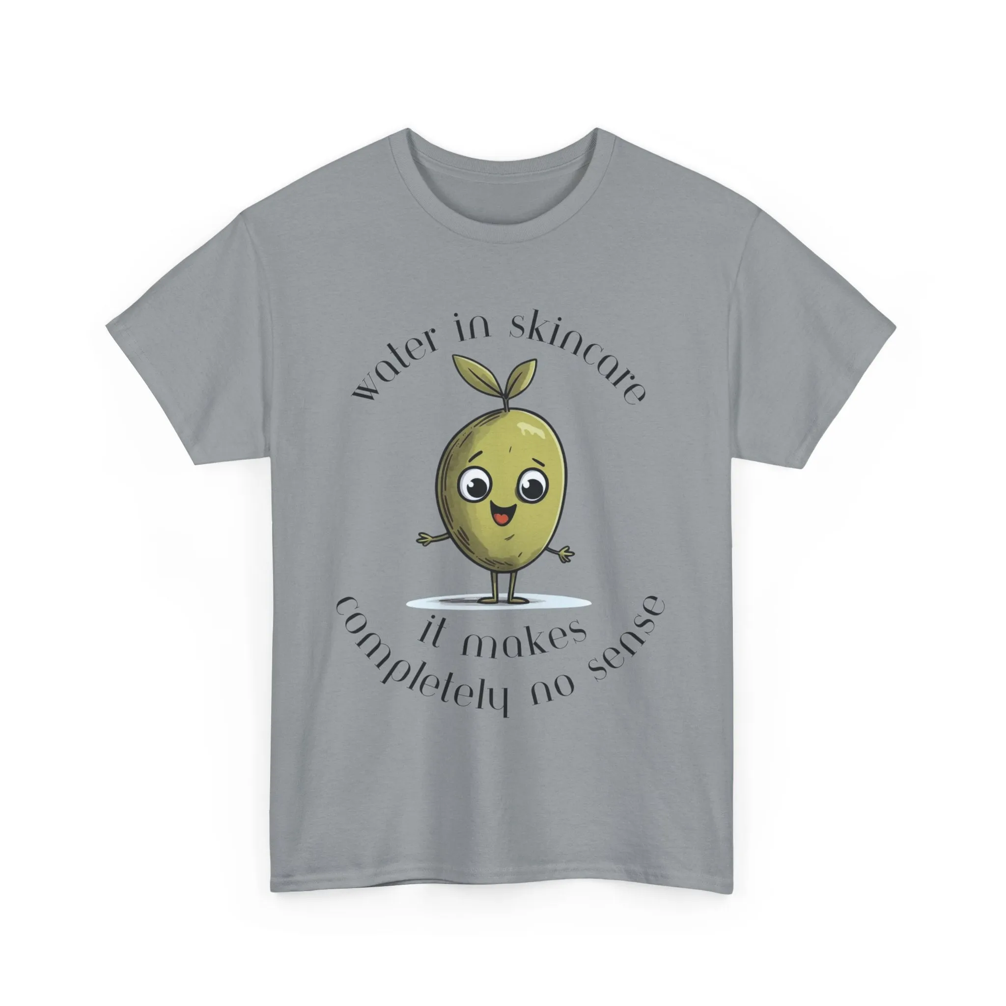Water in skincare / olive trees / olive cartoon / Unisex Heavy Cotton Tee