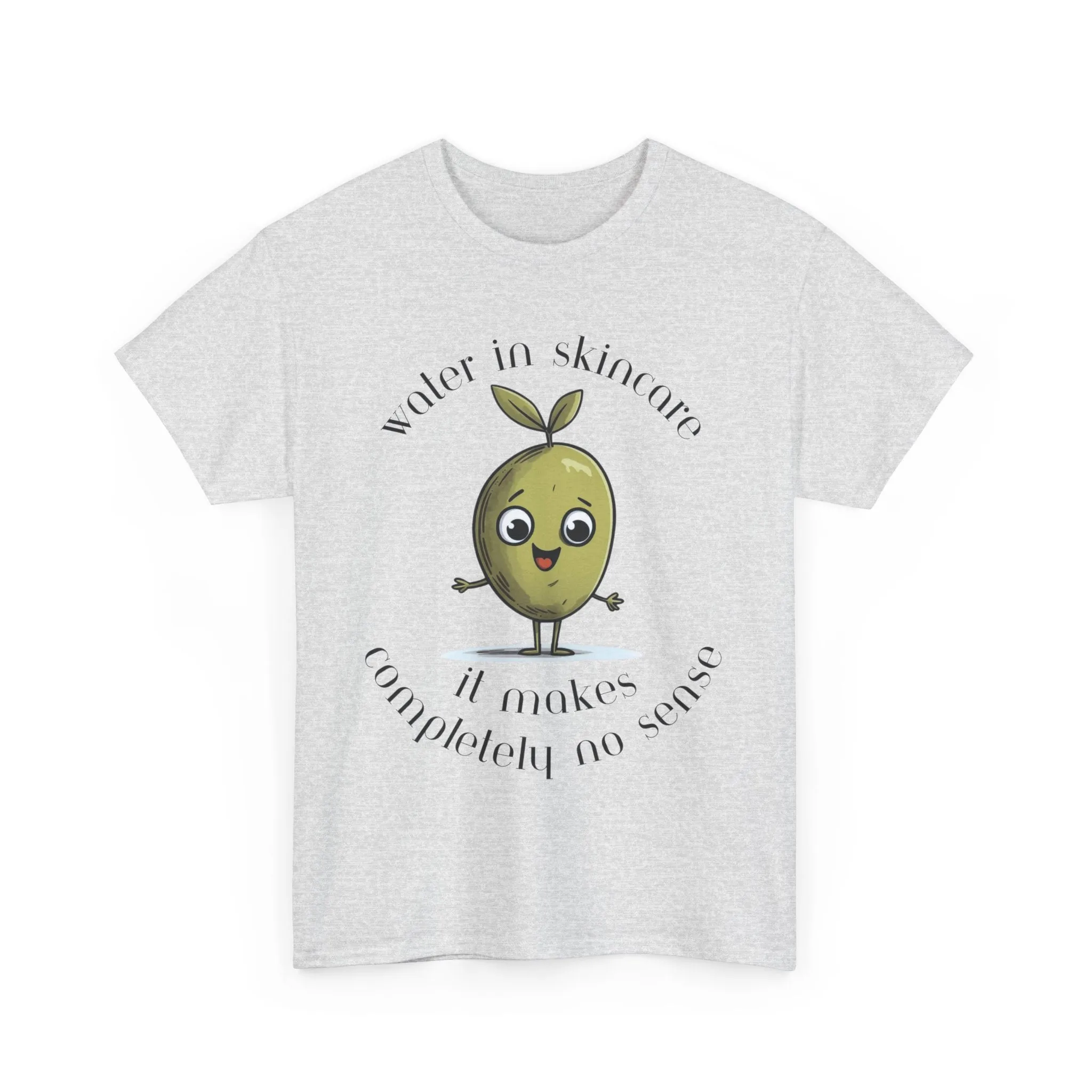 Water in skincare / olive trees / olive cartoon / Unisex Heavy Cotton Tee