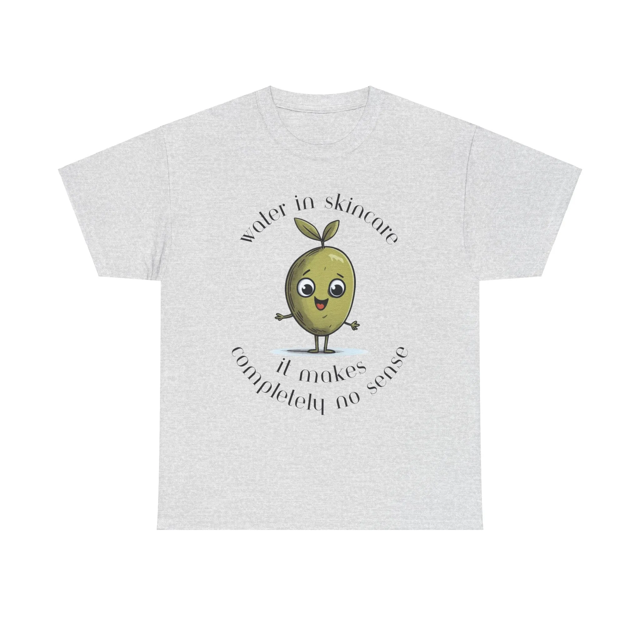 Water in skincare / olive trees / olive cartoon / Unisex Heavy Cotton Tee