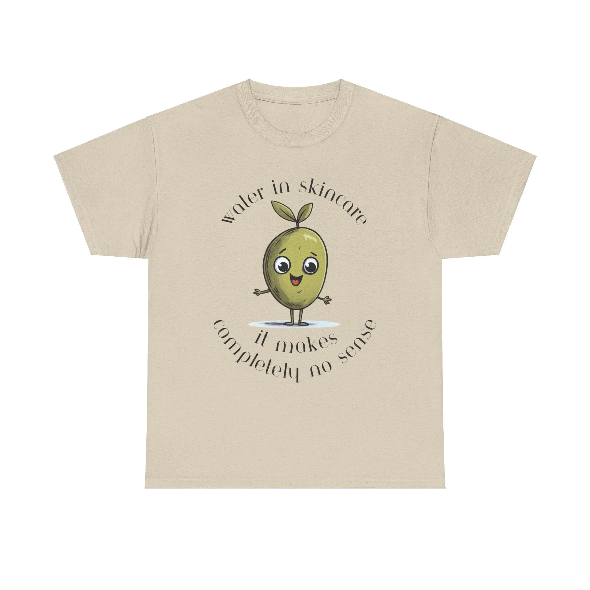 Water in skincare / olive trees / olive cartoon / Unisex Heavy Cotton Tee