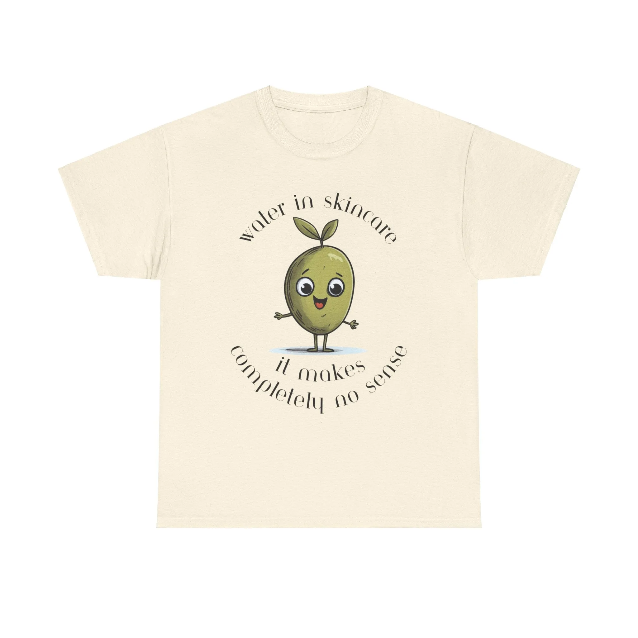 Water in skincare / olive trees / olive cartoon / Unisex Heavy Cotton Tee