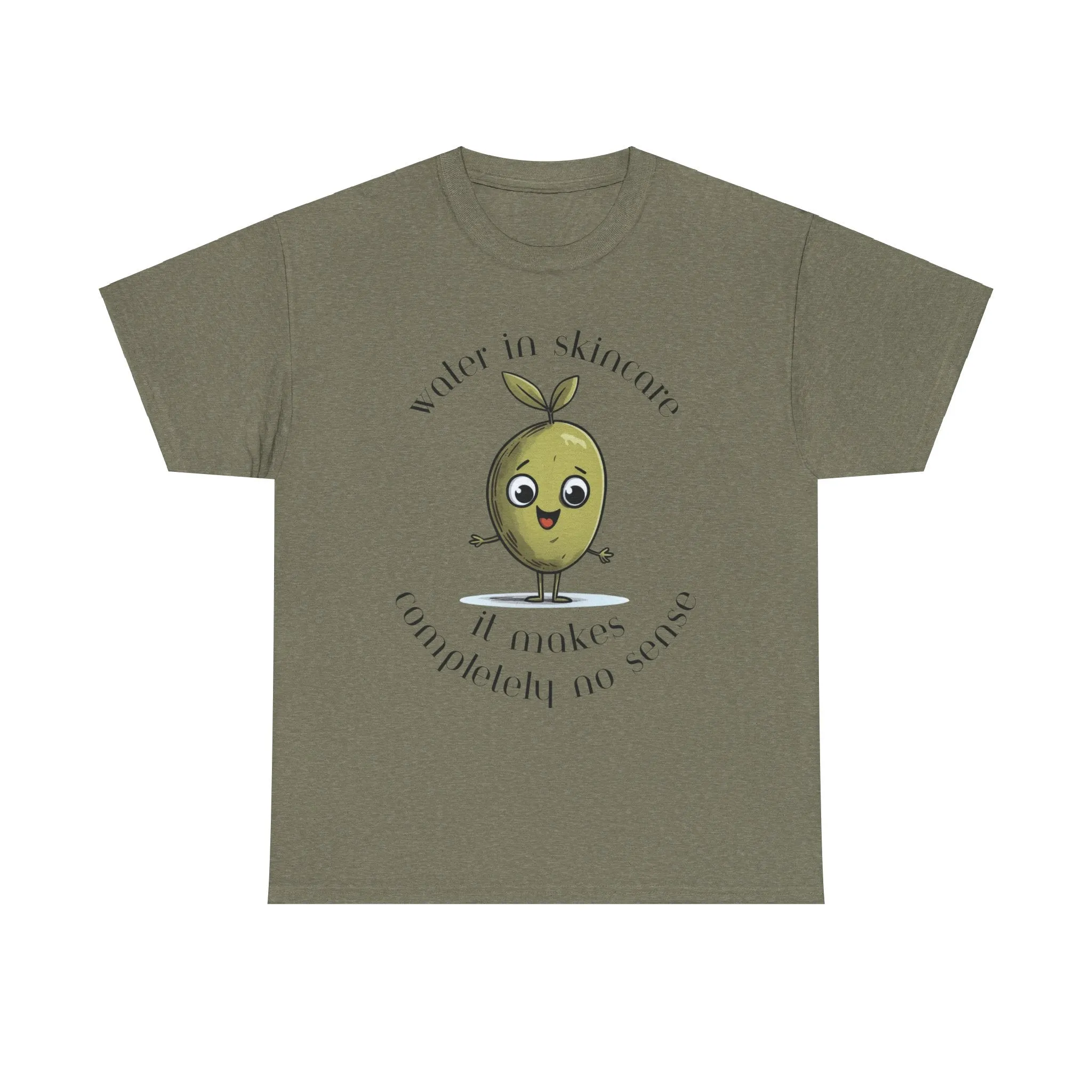 Water in skincare / olive trees / olive cartoon / Unisex Heavy Cotton Tee
