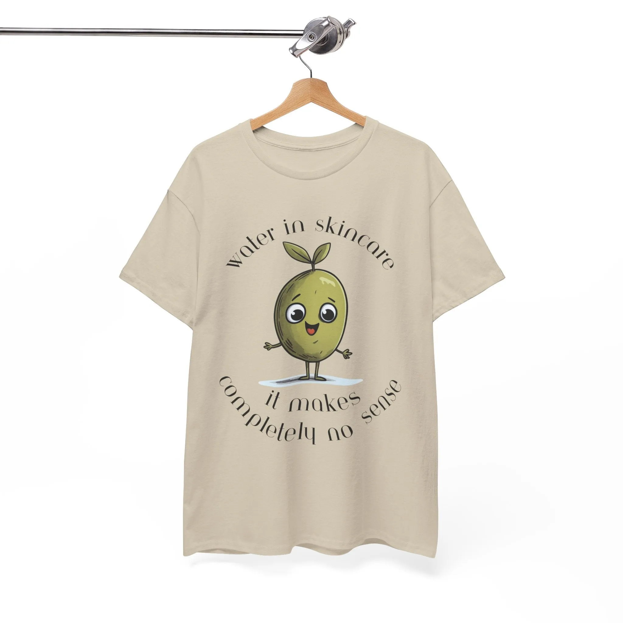 Water in skincare / olive trees / olive cartoon / Unisex Heavy Cotton Tee