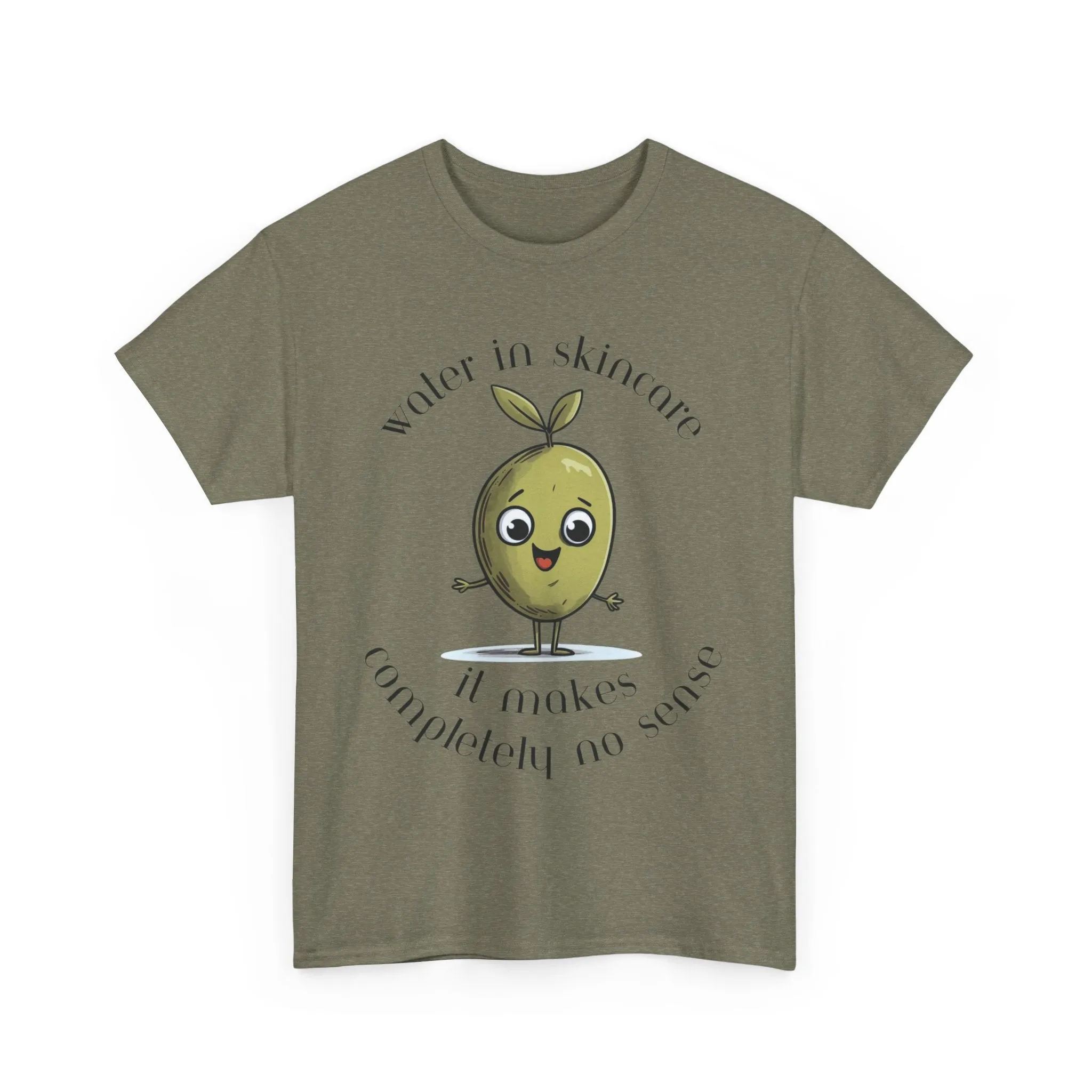 Water in skincare / olive trees / olive cartoon / Unisex Heavy Cotton Tee
