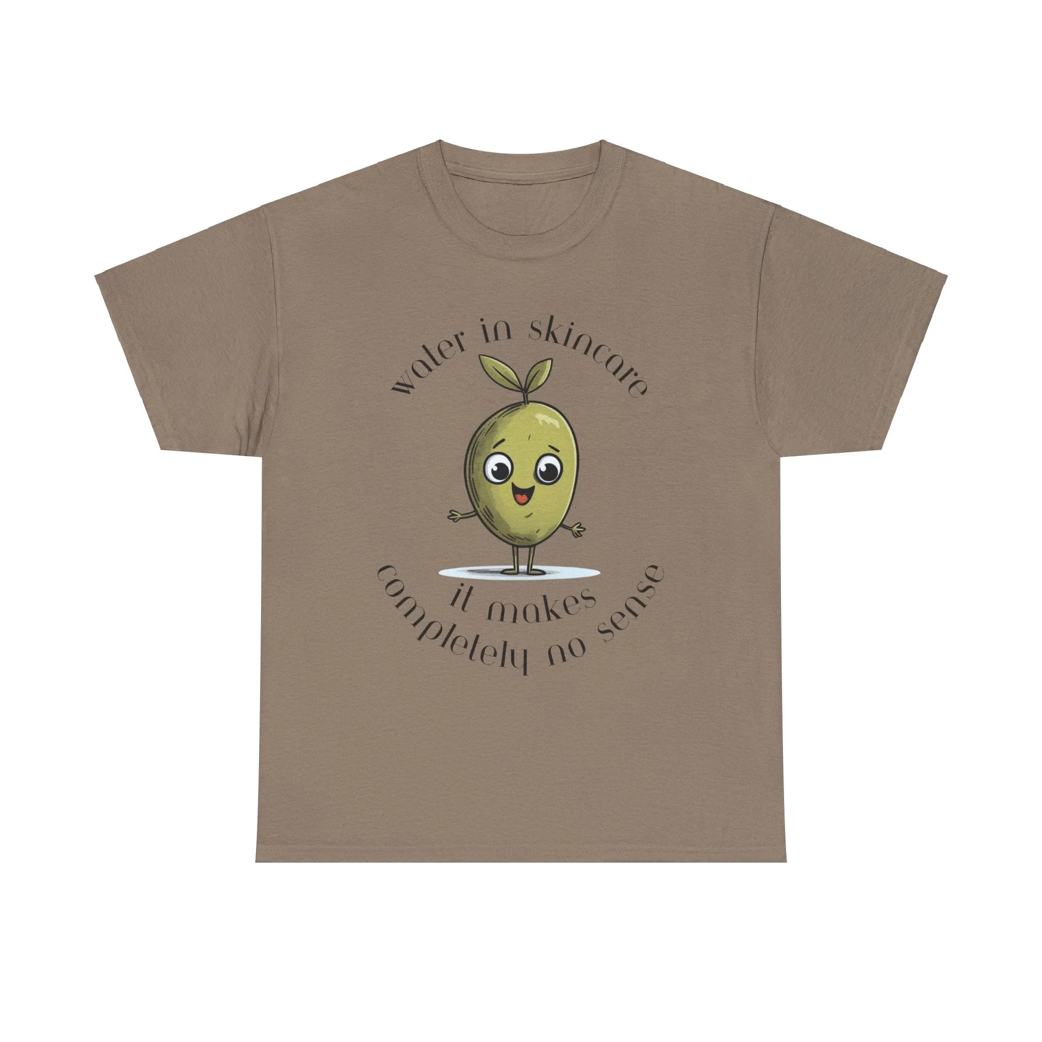 Water in skincare / olive trees / olive cartoon / Unisex Heavy Cotton Tee