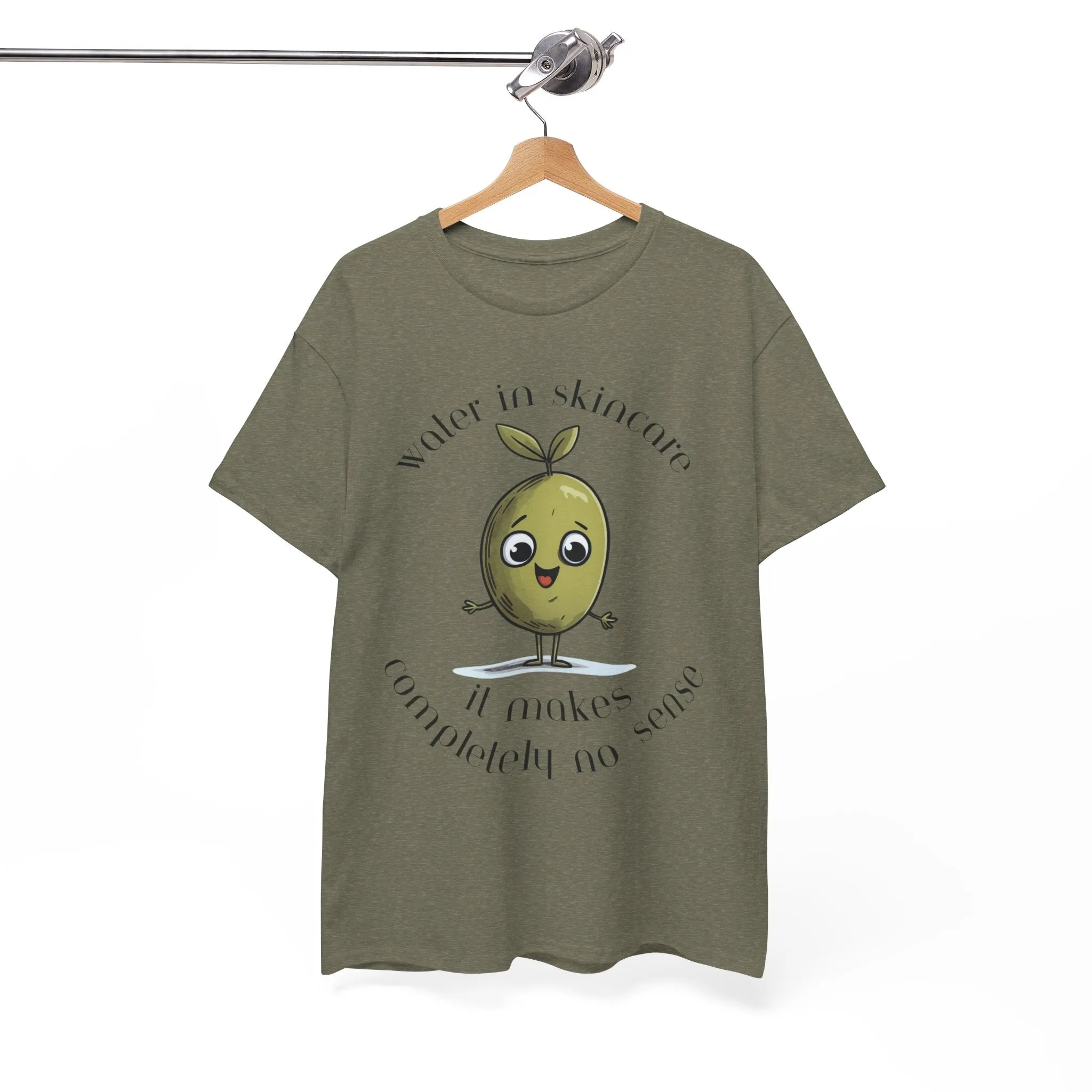 Water in skincare / olive trees / olive cartoon / Unisex Heavy Cotton Tee