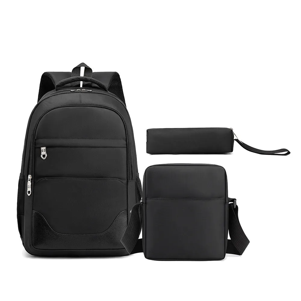 Women's & Men's & Preppy Style Junior High Three-piece Backpacks