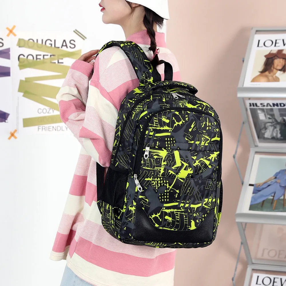 Women's & Men's & Preppy Style Junior High Three-piece Backpacks
