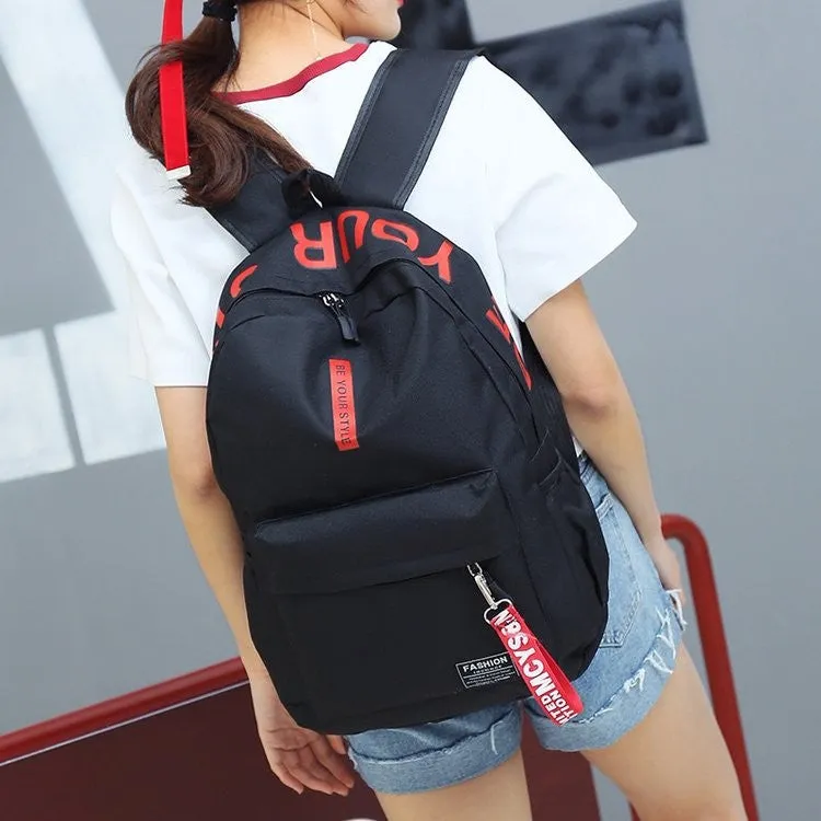 Women's & Men's & Trendy Junior High Large Capacity Korean College Oxford Backpacks