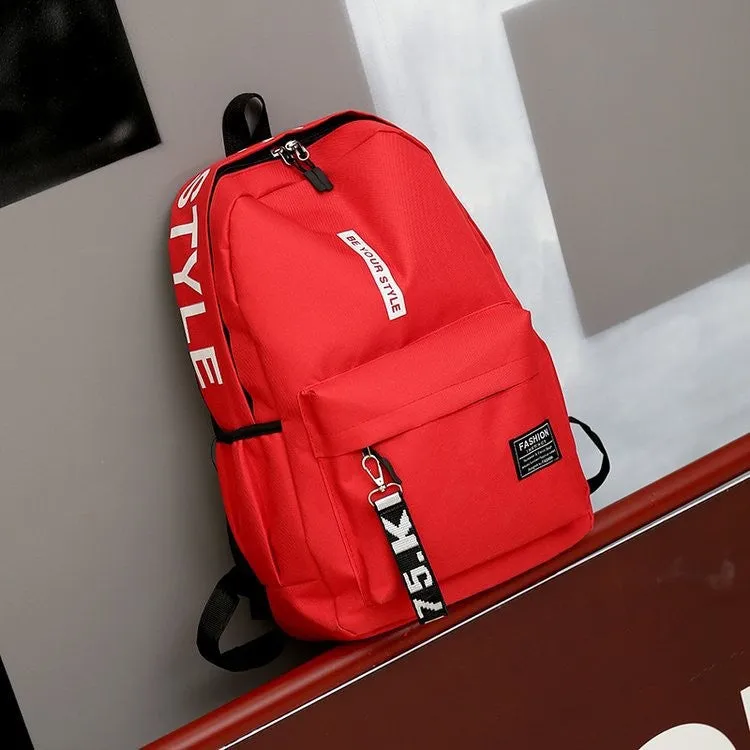 Women's & Men's & Trendy Junior High Large Capacity Korean College Oxford Backpacks