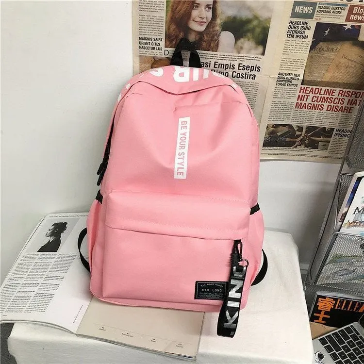 Women's & Men's & Trendy Junior High Large Capacity Korean College Oxford Backpacks