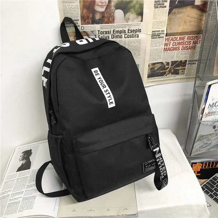 Women's & Men's & Trendy Junior High Large Capacity Korean College Oxford Backpacks