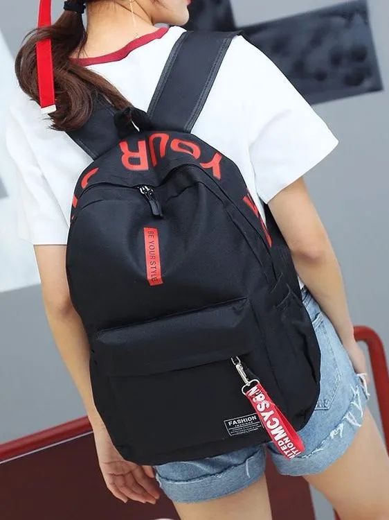Women's & Men's & Trendy Junior High Large Capacity Korean College Oxford Backpacks