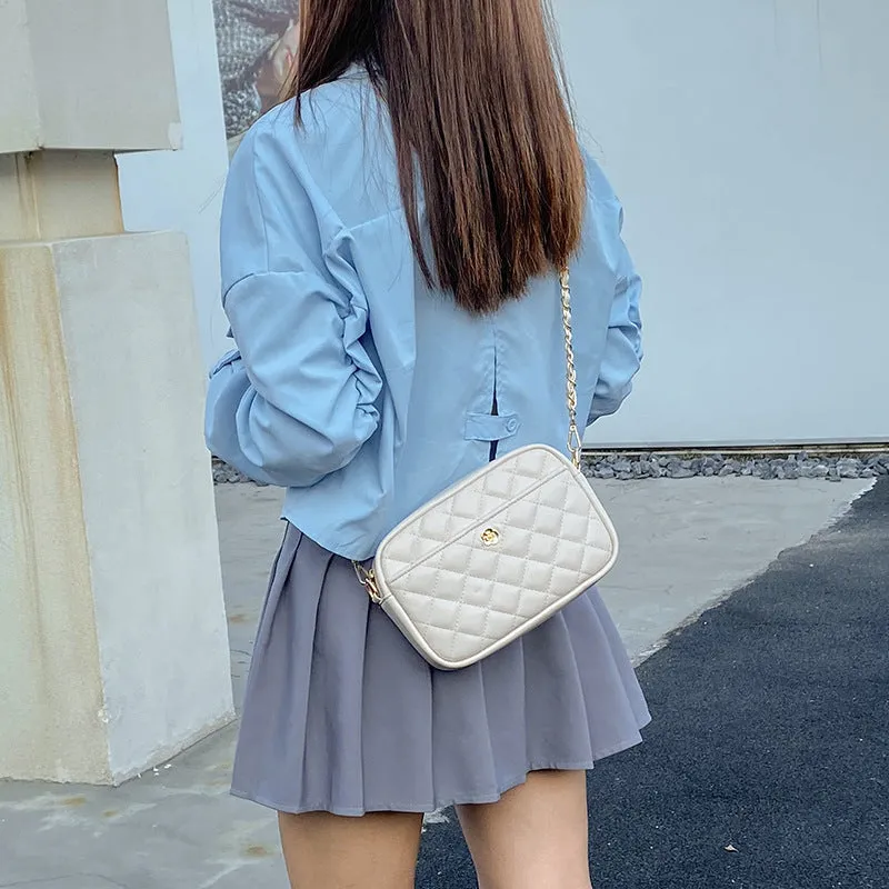 Women's & Men's Creative Trendy Diamond Plaid Chain Crossbody Bags