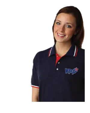 Women's Navy USA Made Polo w/ VPP Logo - #401625