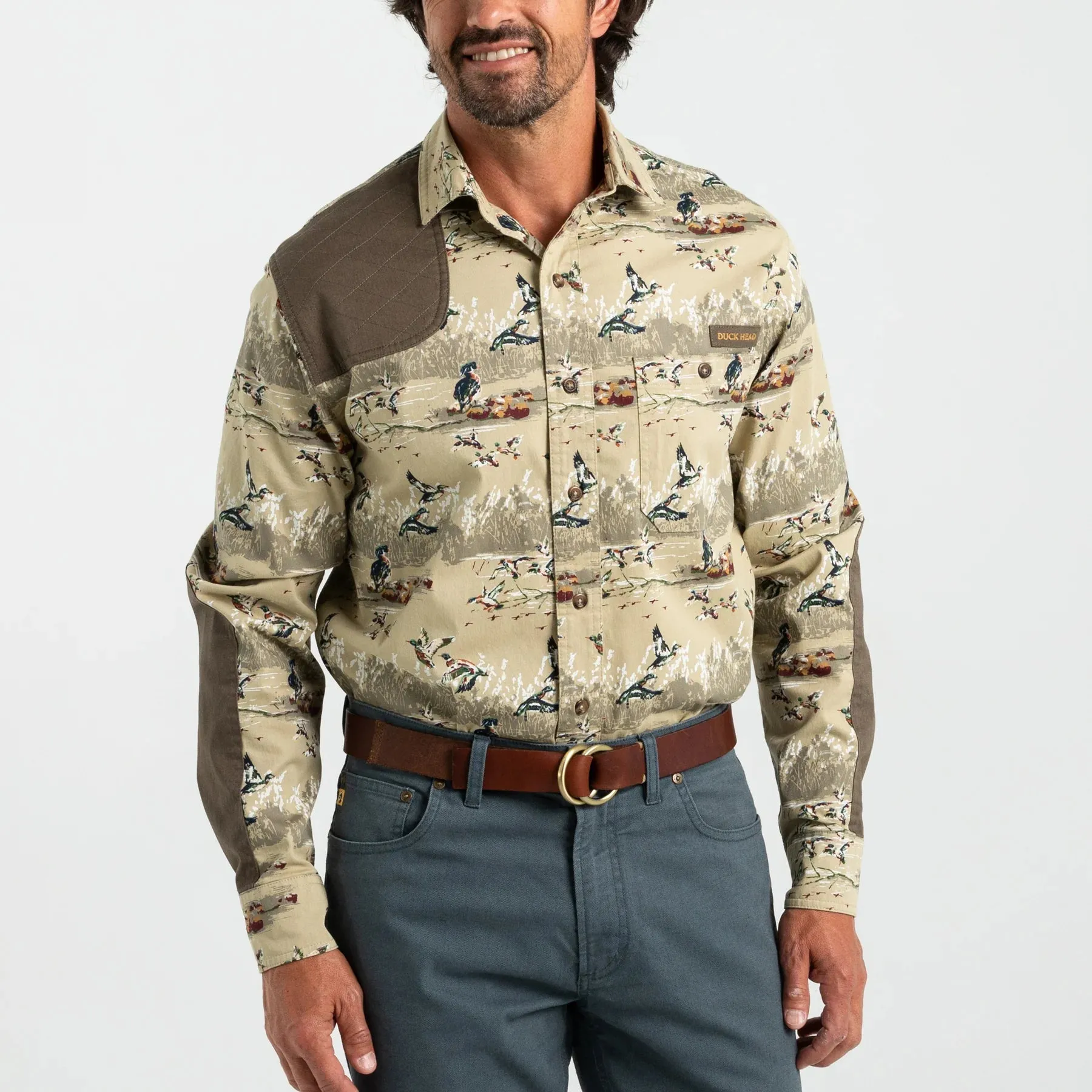 Woodland Shooting Shirt (Khaki Print)