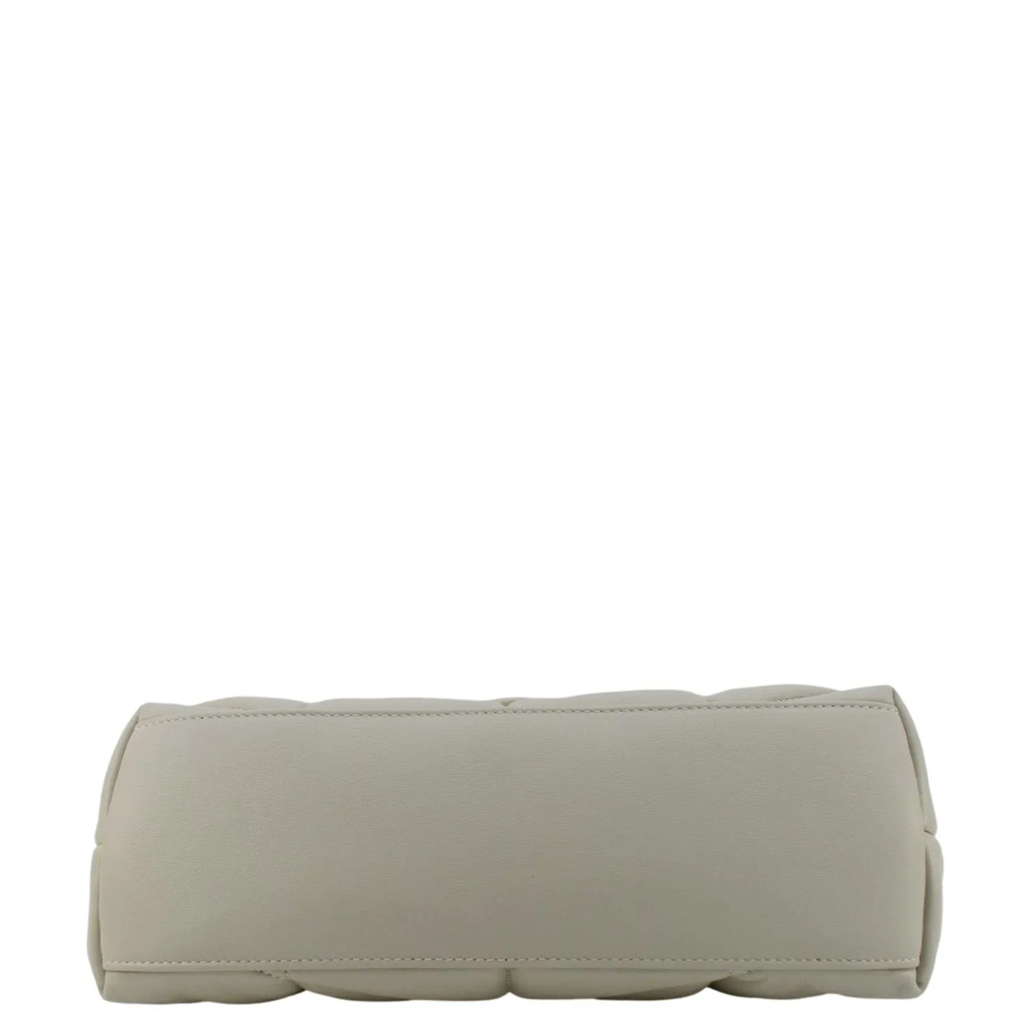 YVES SAINT LAURENT Loulou Puffer Quilted Leather Shoulder Bag Light Grey