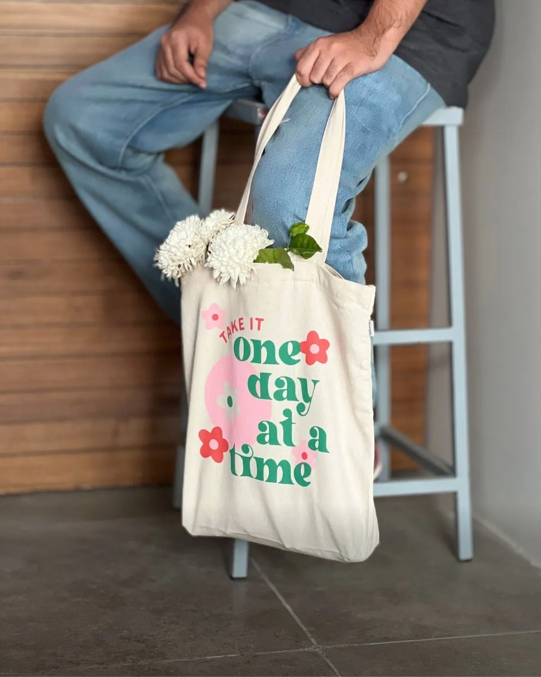 Zipper Tote Bag - Blooming
